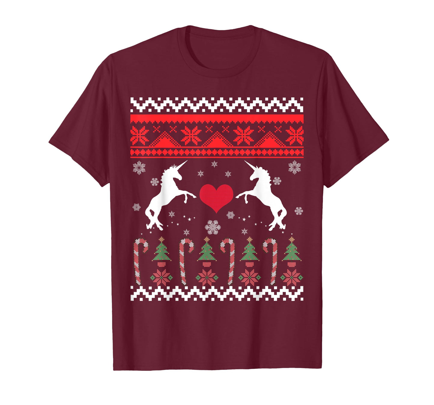 Unicorn Ugly Christmas Sweater Party T-Shirt