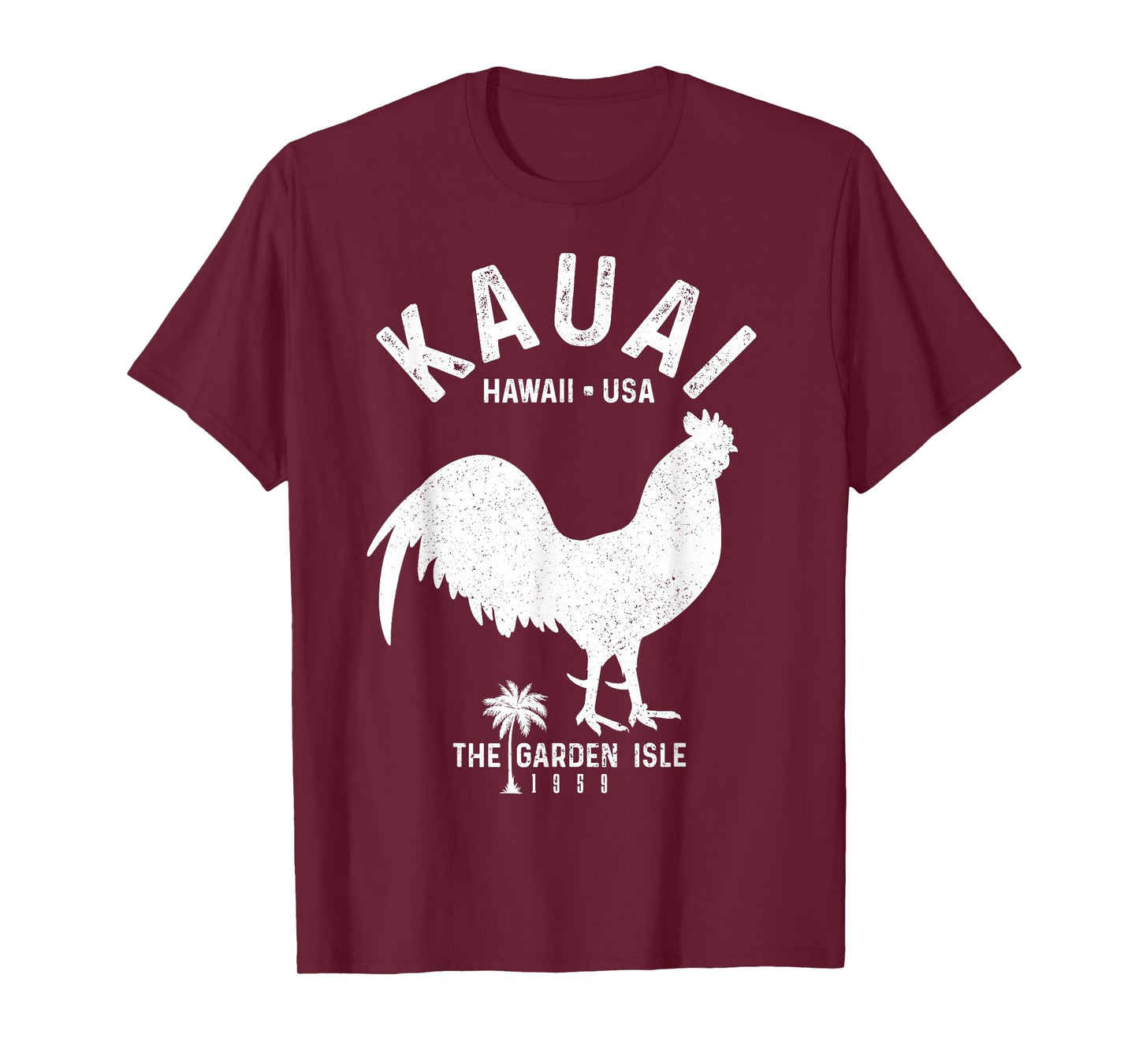 Kauai 1959 The Garden Isle Chicken Hawaii Vintage Hawaiian T-Shirt