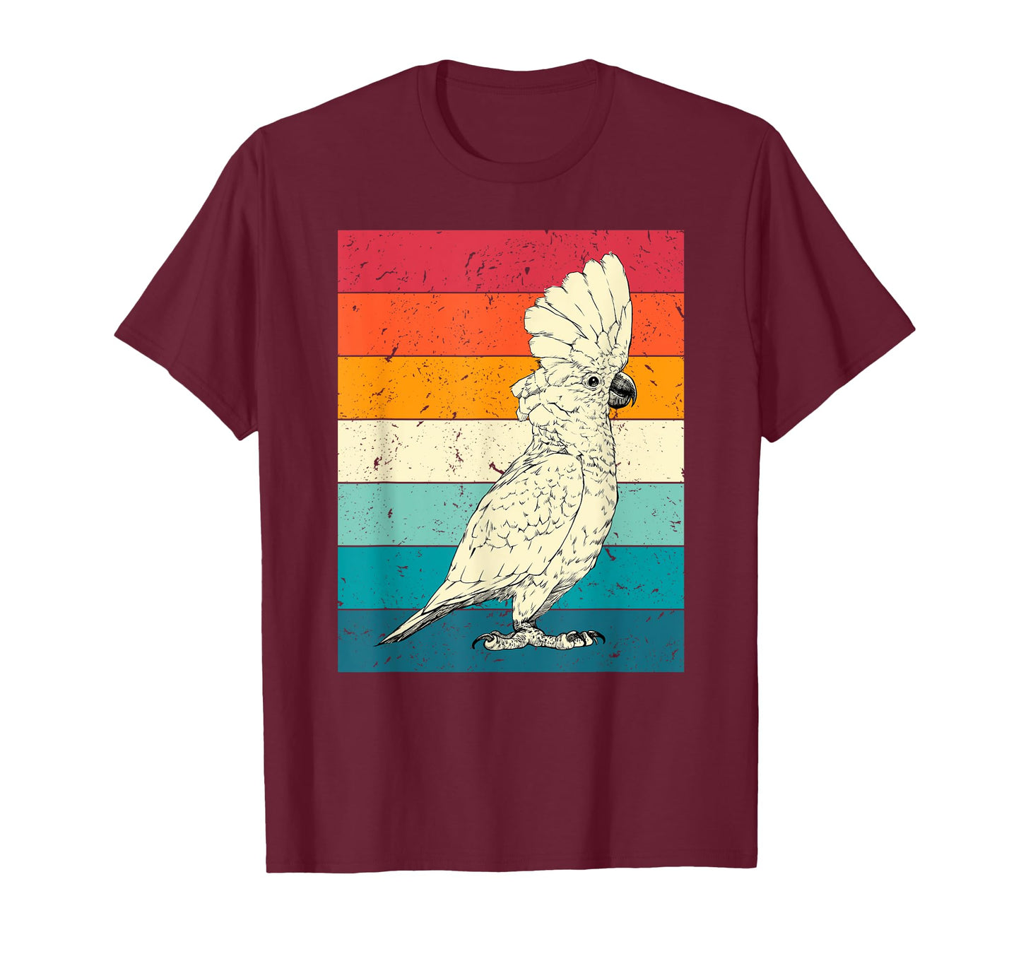Retro Vintage Umbrella Cockatoo Sunglasses Parrot Bird T-Shirt