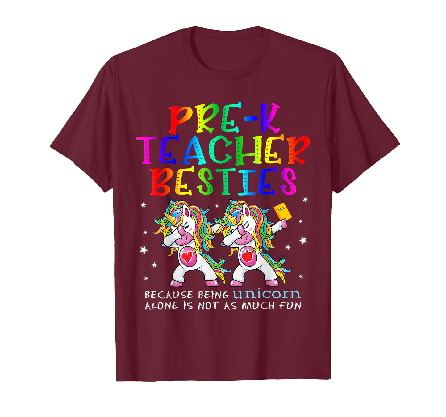 Pre-K Teacher Besties Teacher's Day Best Friend T-Shirt for Men Women