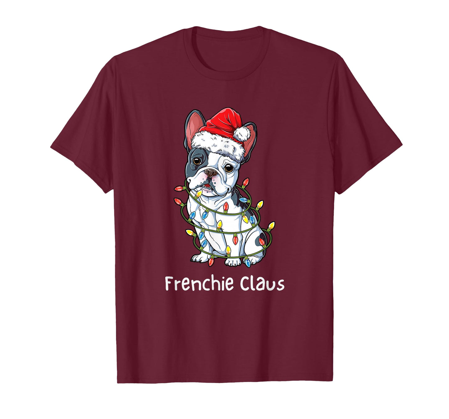 Santa French Bulldog Xmas Pajamas Funny Frenchie Christmas T-Shirt