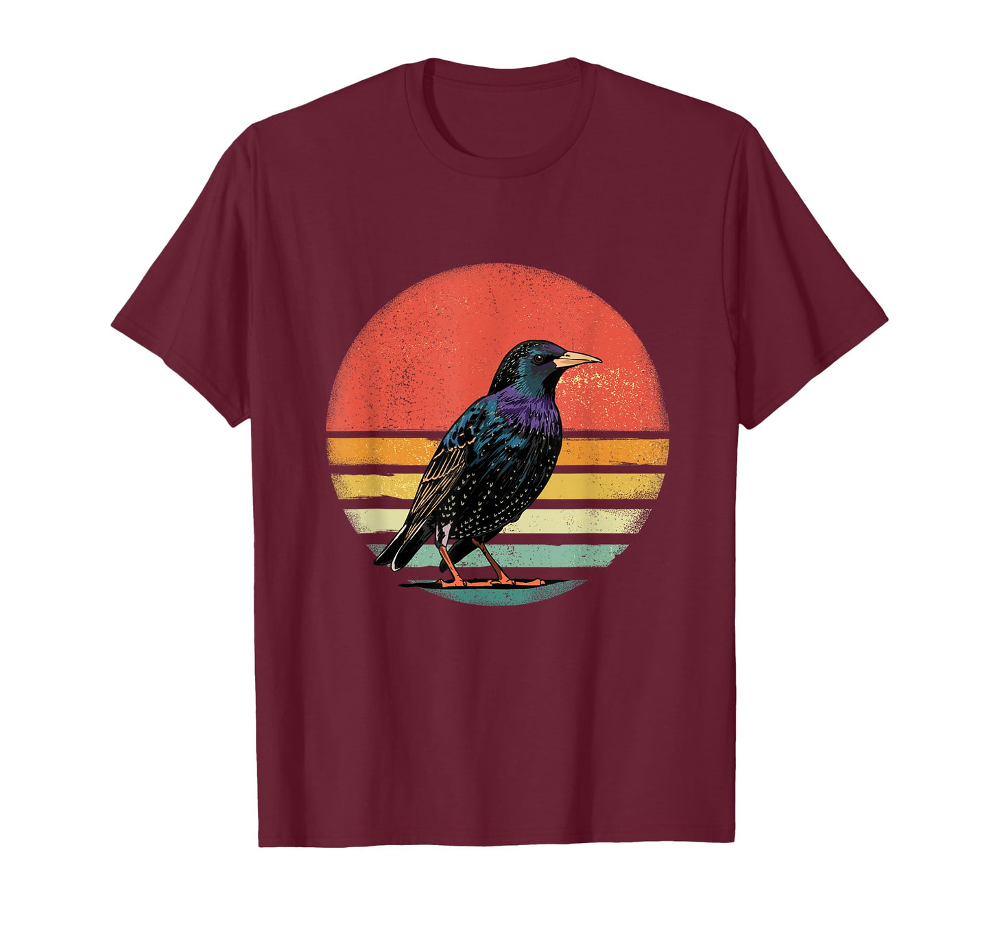 Retro Vintage Starling Nature Starling Bird Watcher T-Shirt