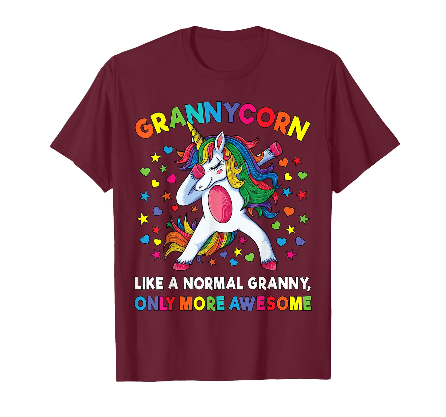 Grannycorn Like A Grandma Only Awesome Dabbing Unicorn T-Shirt