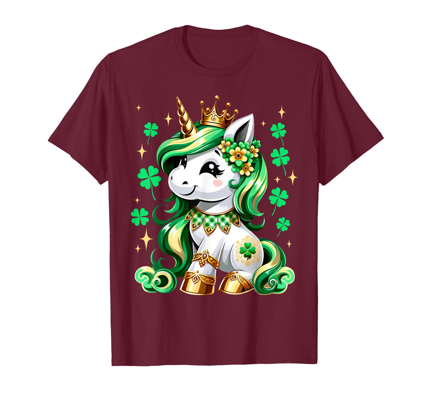 Cute Unicorn Shamrock St Patricks Day Girls Kids Lepricorn T-Shirt