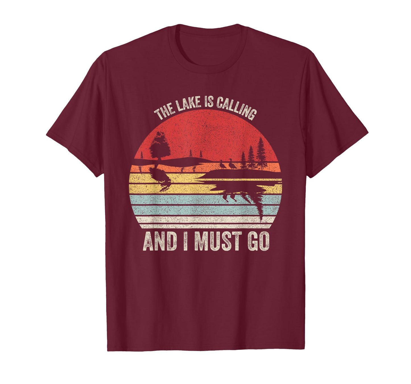 Vintage Retro The Lake Is Calling And I Must Go T-Shirt