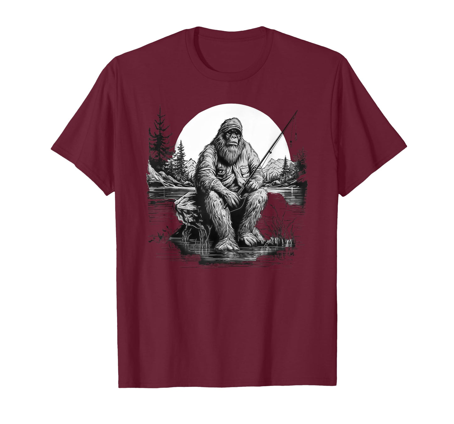 Big foot fishing, Cool Fishing Fisherman Bigfoot Sasquatch T-Shirt