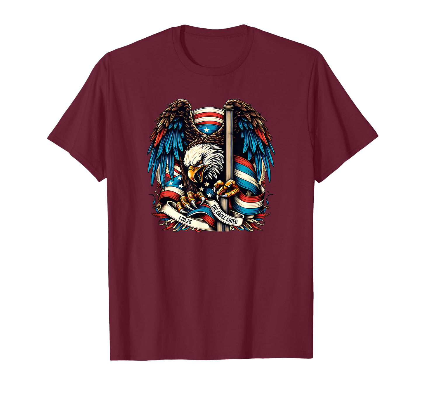 American Democracy Anti-Trump 1.20.25 The Eagle Cried Unisex Classic Fit Black T-Shirt