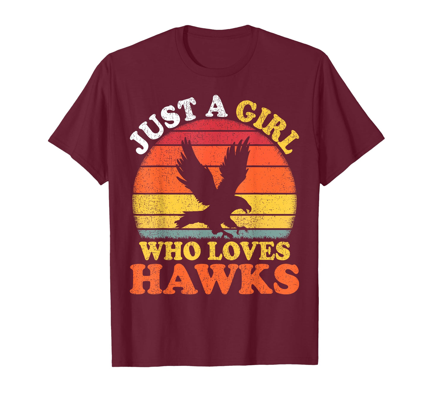 Hawk Bird Vintage Just A Girl Who Loves Hawks T-Shirt