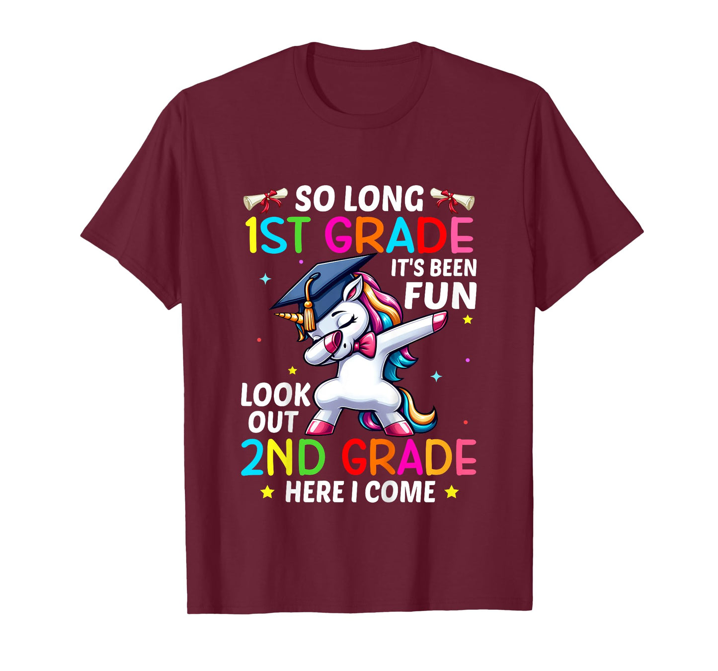 Kids So Long 1st Grade Graduation 2nd Grade Here I Come 2024 T-Shirt