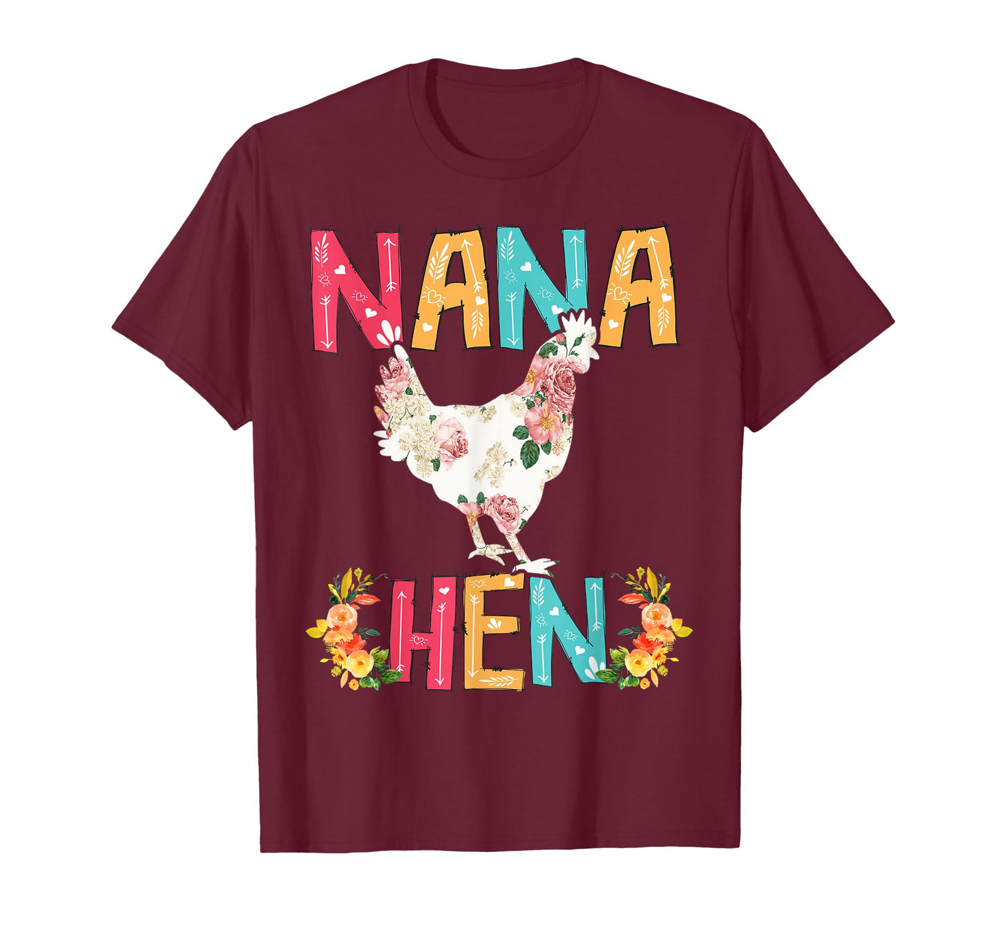 Happy Mother's Day Proud Nana Floral Chicken Hen Lover T-Shirt