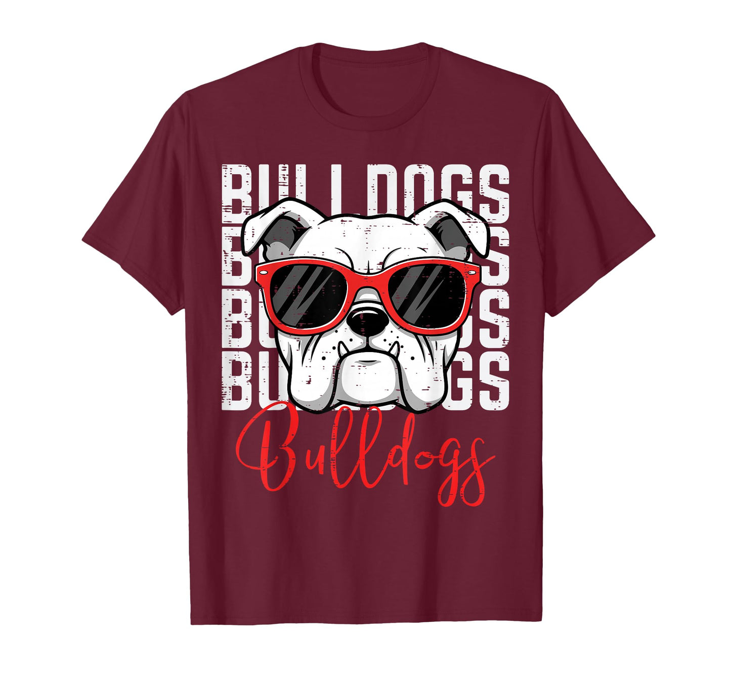 Bulldog Men Women Boys Girls Youth Kids Teen T-Shirt