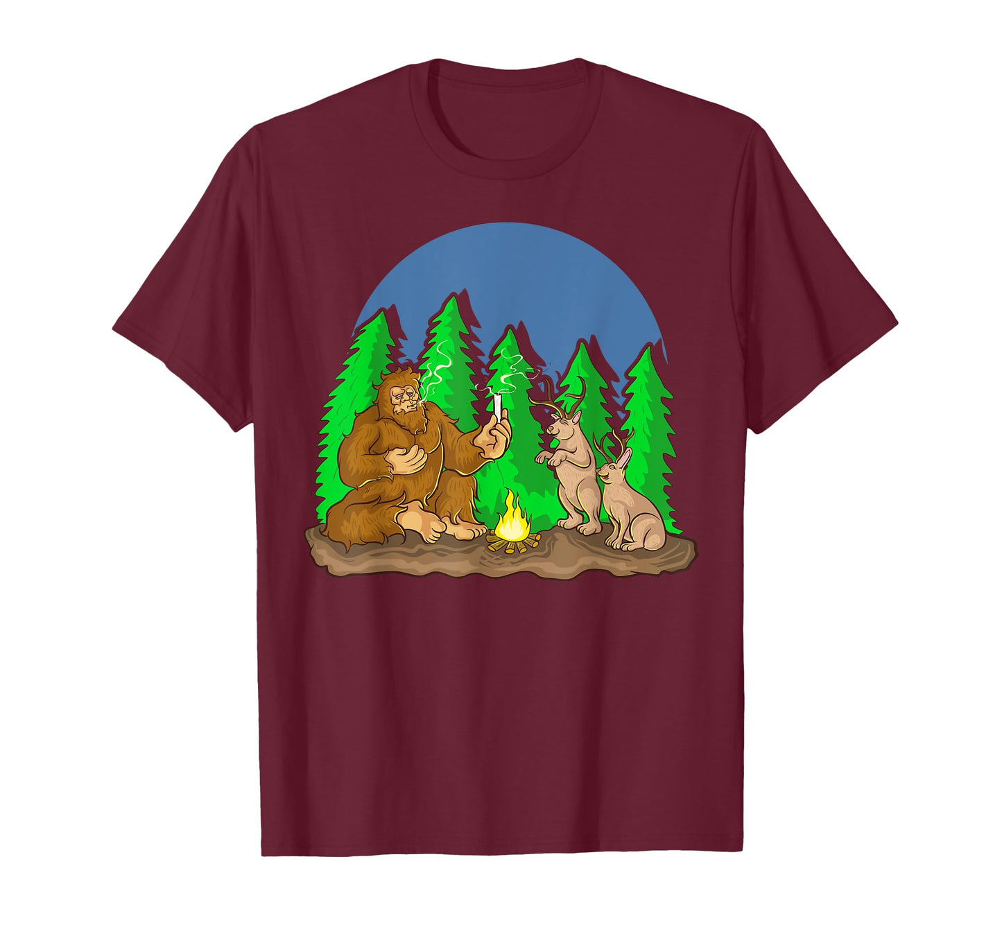 Pot Smoking Bigfoot Jackalope Cryptozoology Shirt Gift T-Shirt