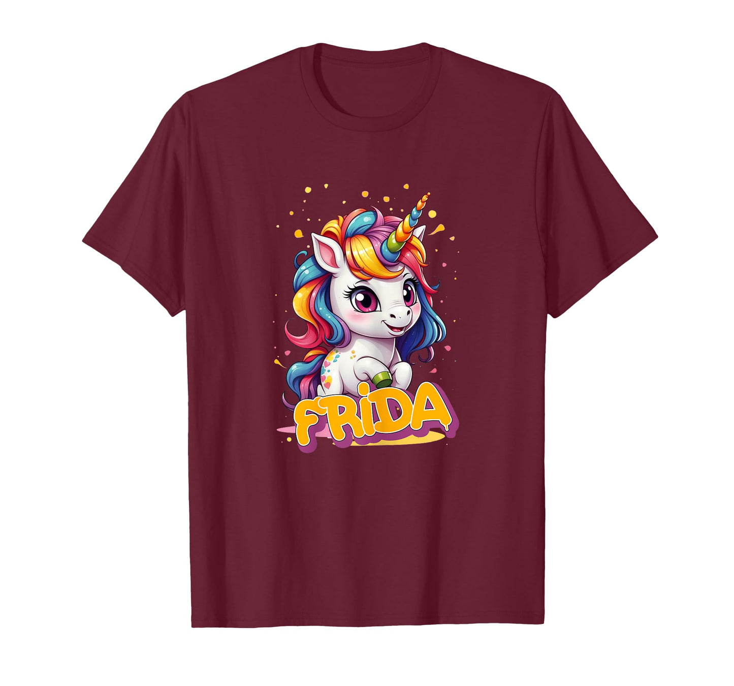 FRIDA - Adorable girl name with beautiful Unicorn T-Shirt