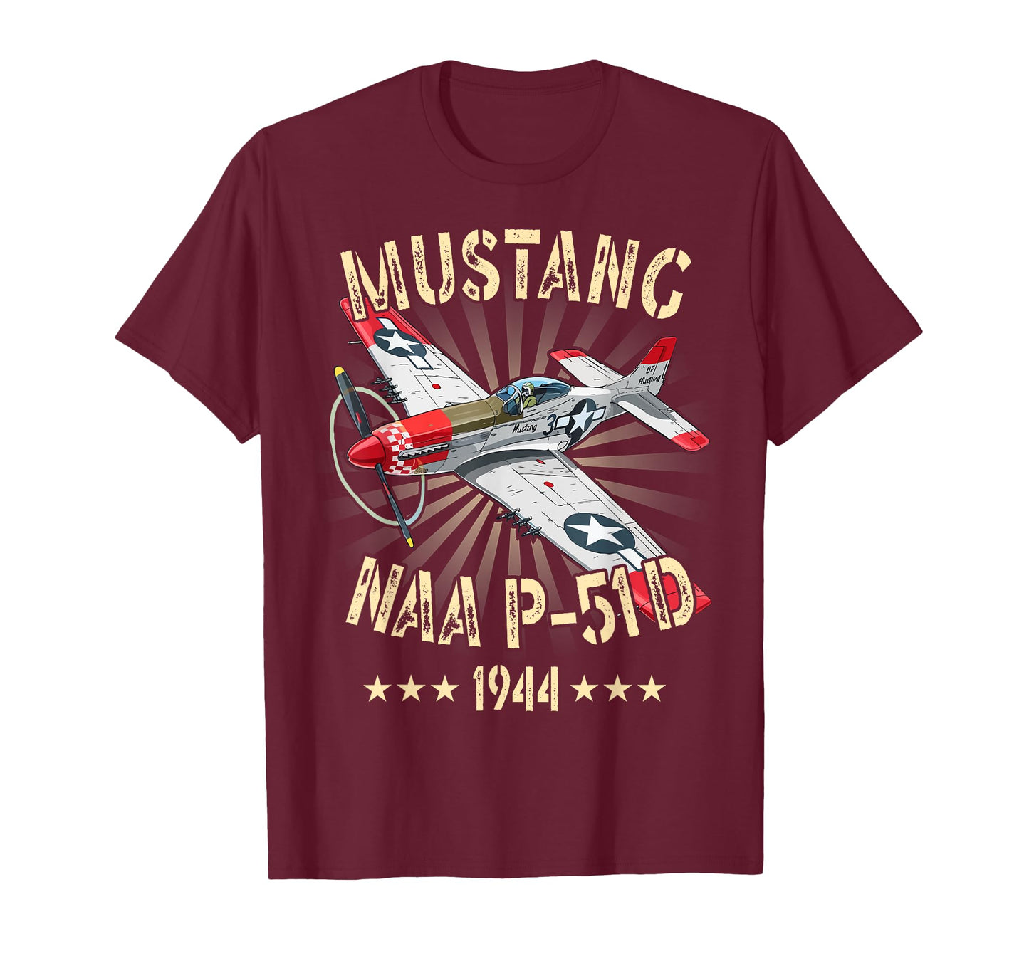 P-51D Mustang Vintage North American P-51D Fighter Warbirds T-Shirt