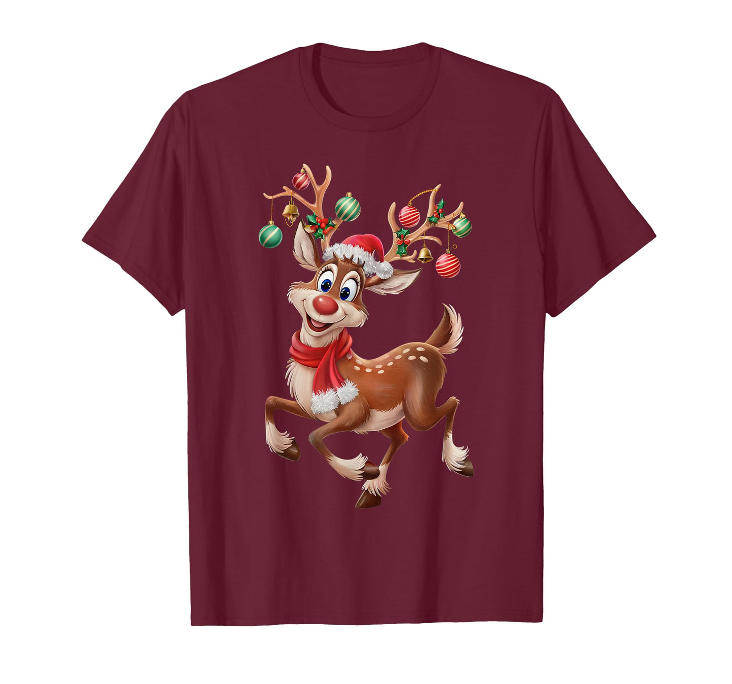 funny Rudolph The Red Nose Reindeer For Kids & Christmas boy T-Shirt