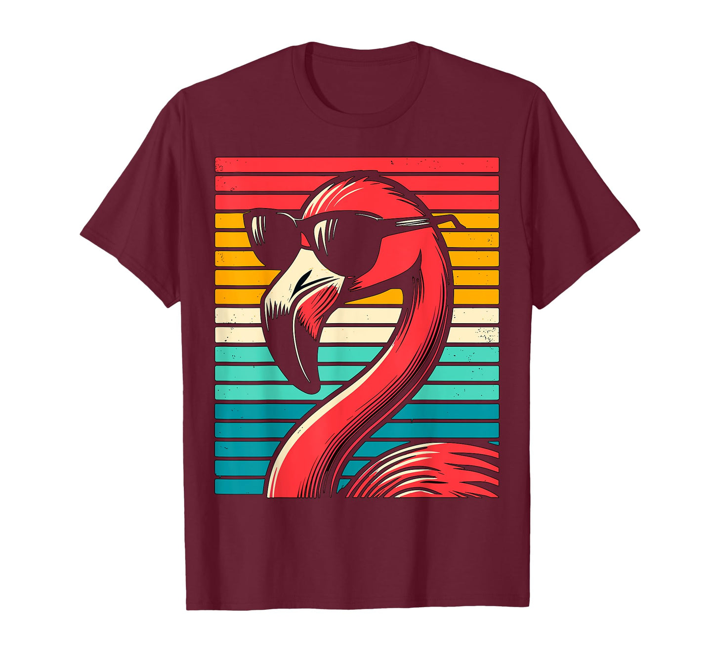 cool Flamingo with Sunglasses 70s 80s 90s Party Retro T-Shirt
