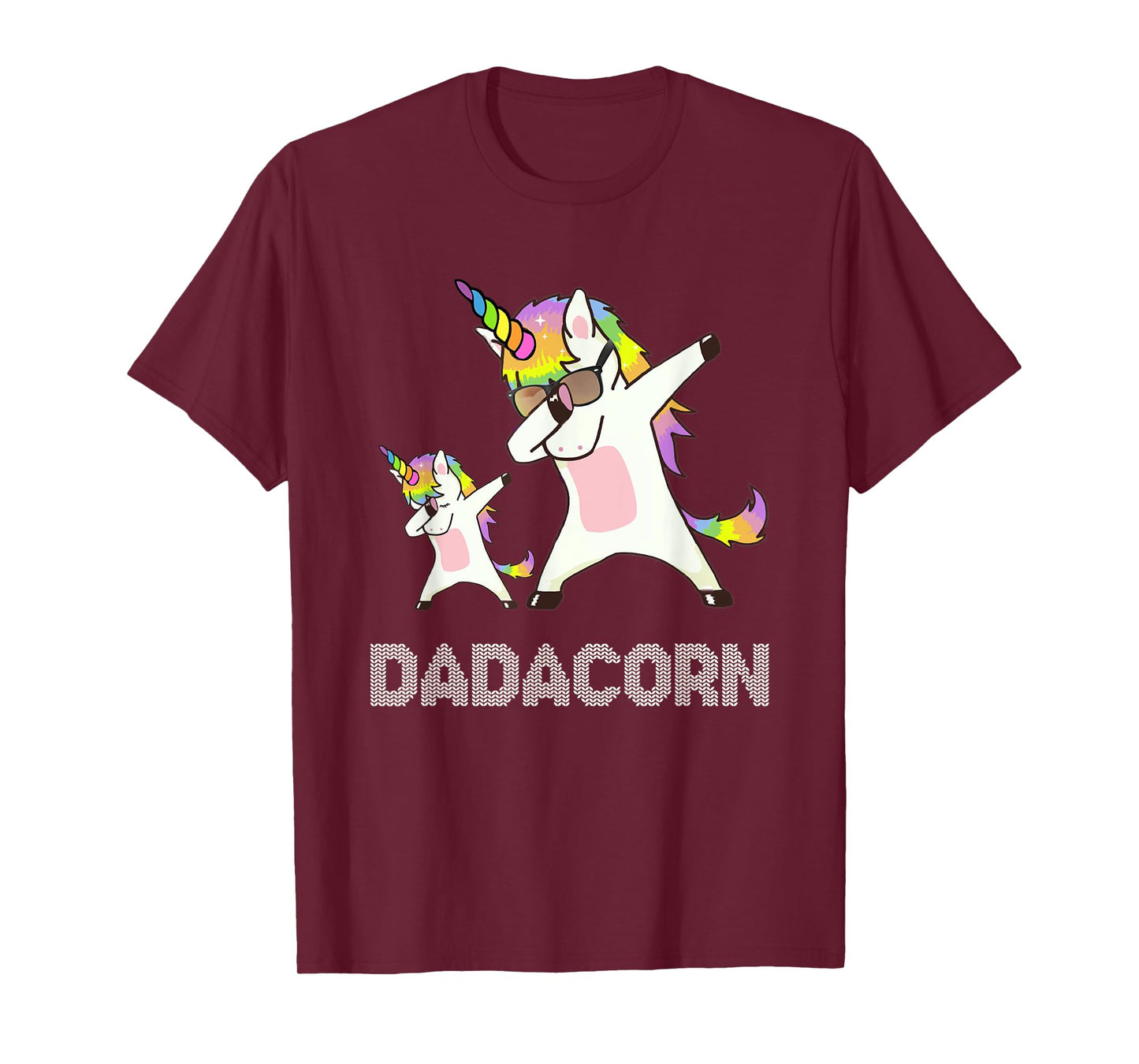 Dadacorn Unicorn Dad T-Shirt - Men-Adults - Black - Small - Short Sleeve - Cotton, Polyester