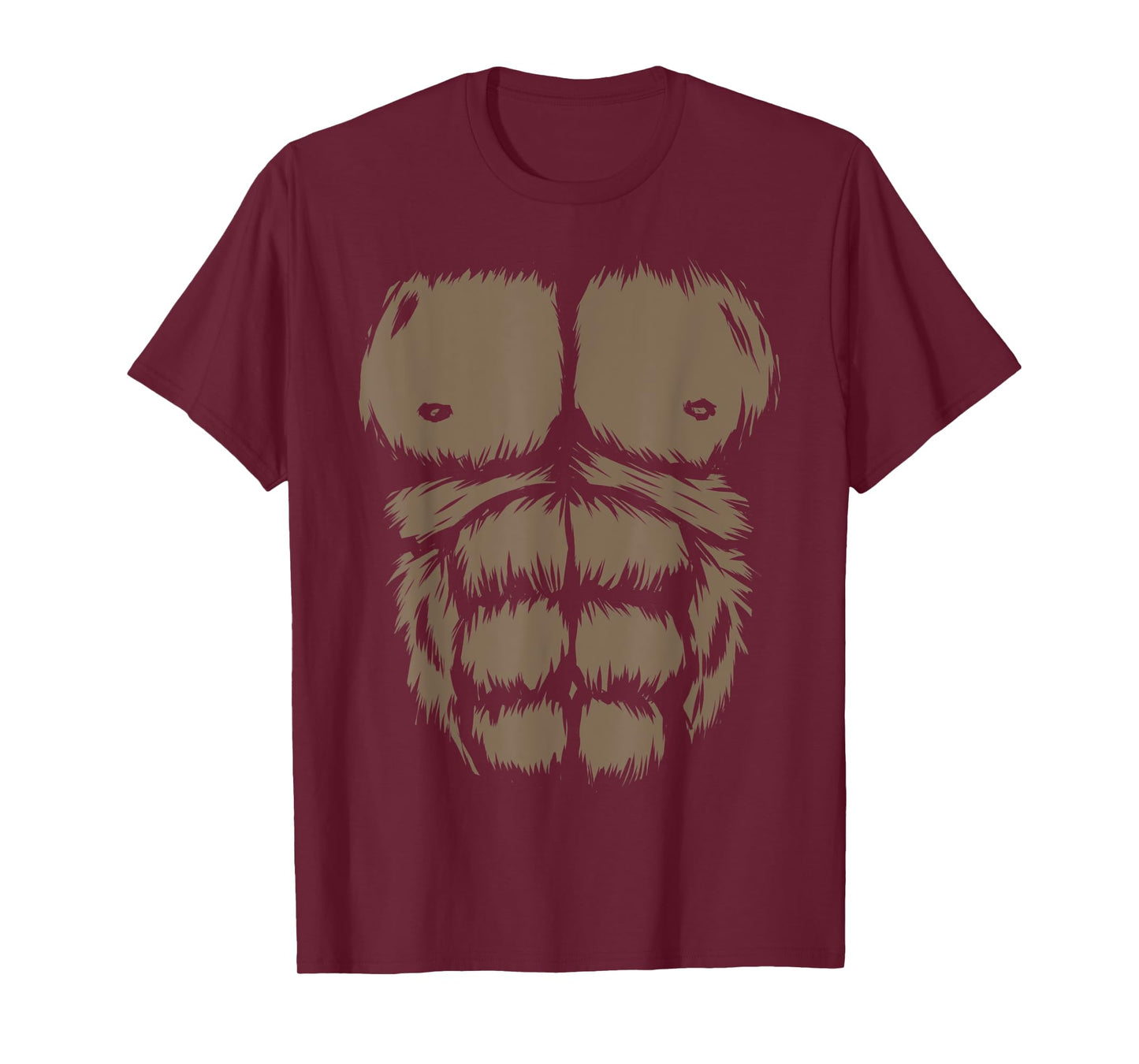 Funny Gorilla Chest Monkey Belly Abs Halloween Costume T-Shirt