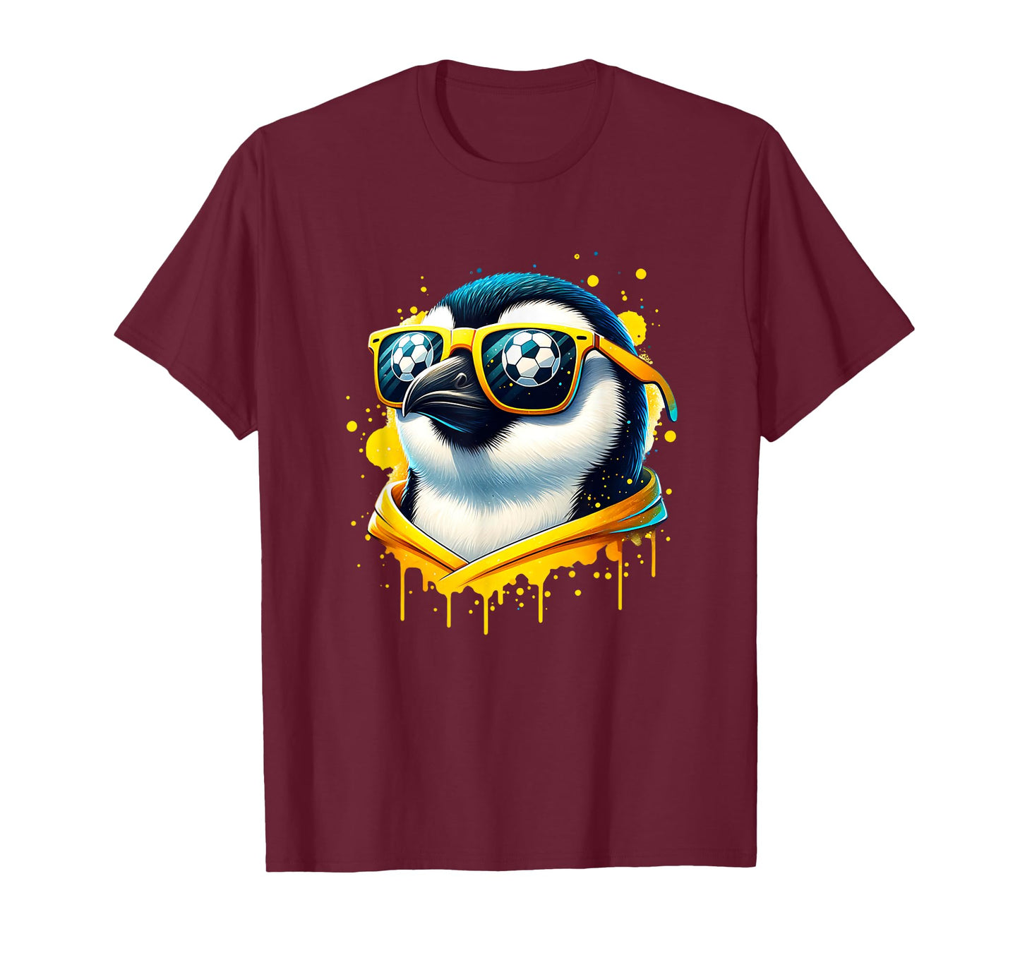 Cool Penguin Soccer Player Fan Champion T-Shirt