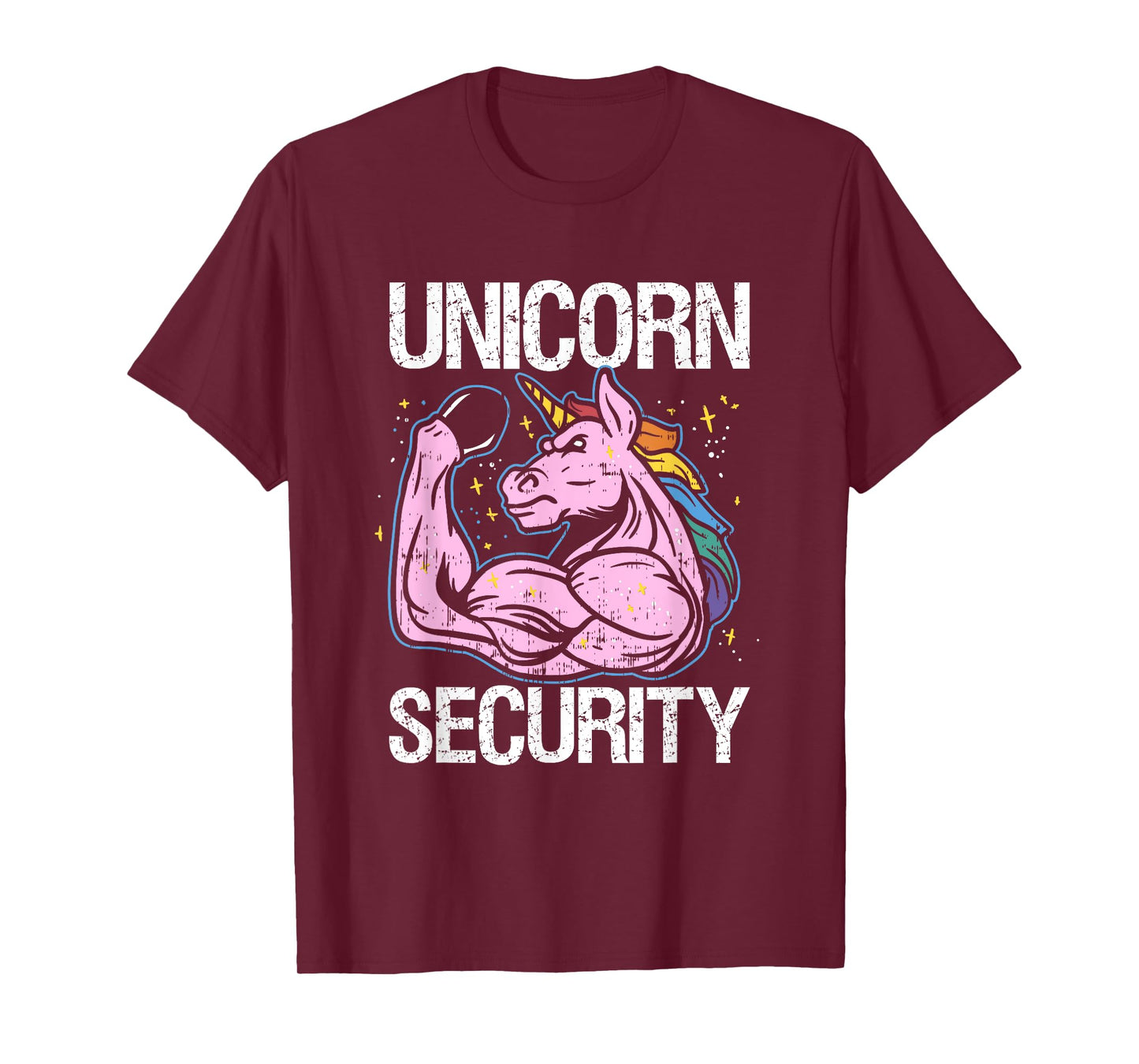 Unicorn Security Funny Costume Police Halloween Dad Men T-Shirt