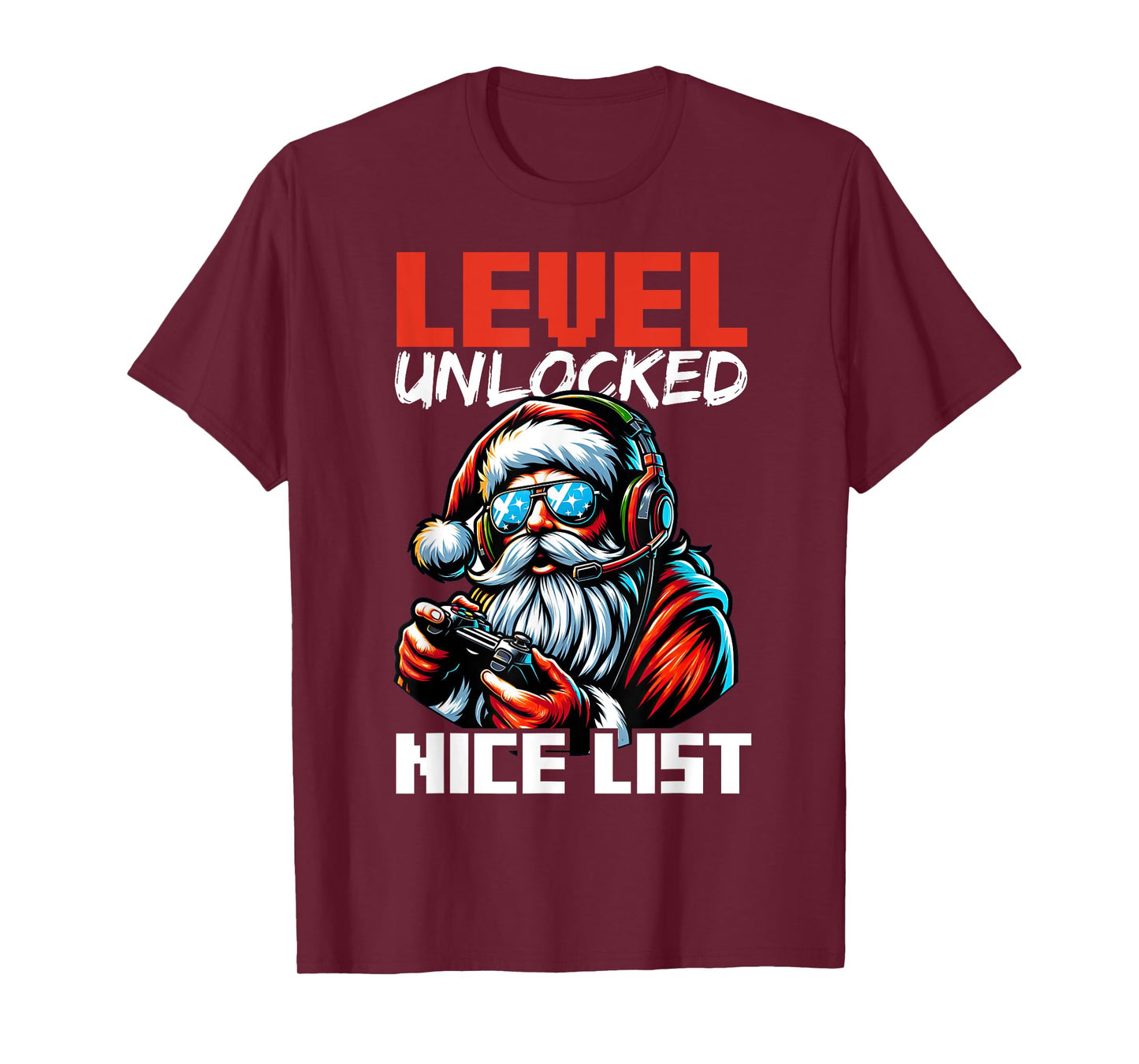Christmas Gamer Boys Nice List Video Game Santa Xmas T-Shirt