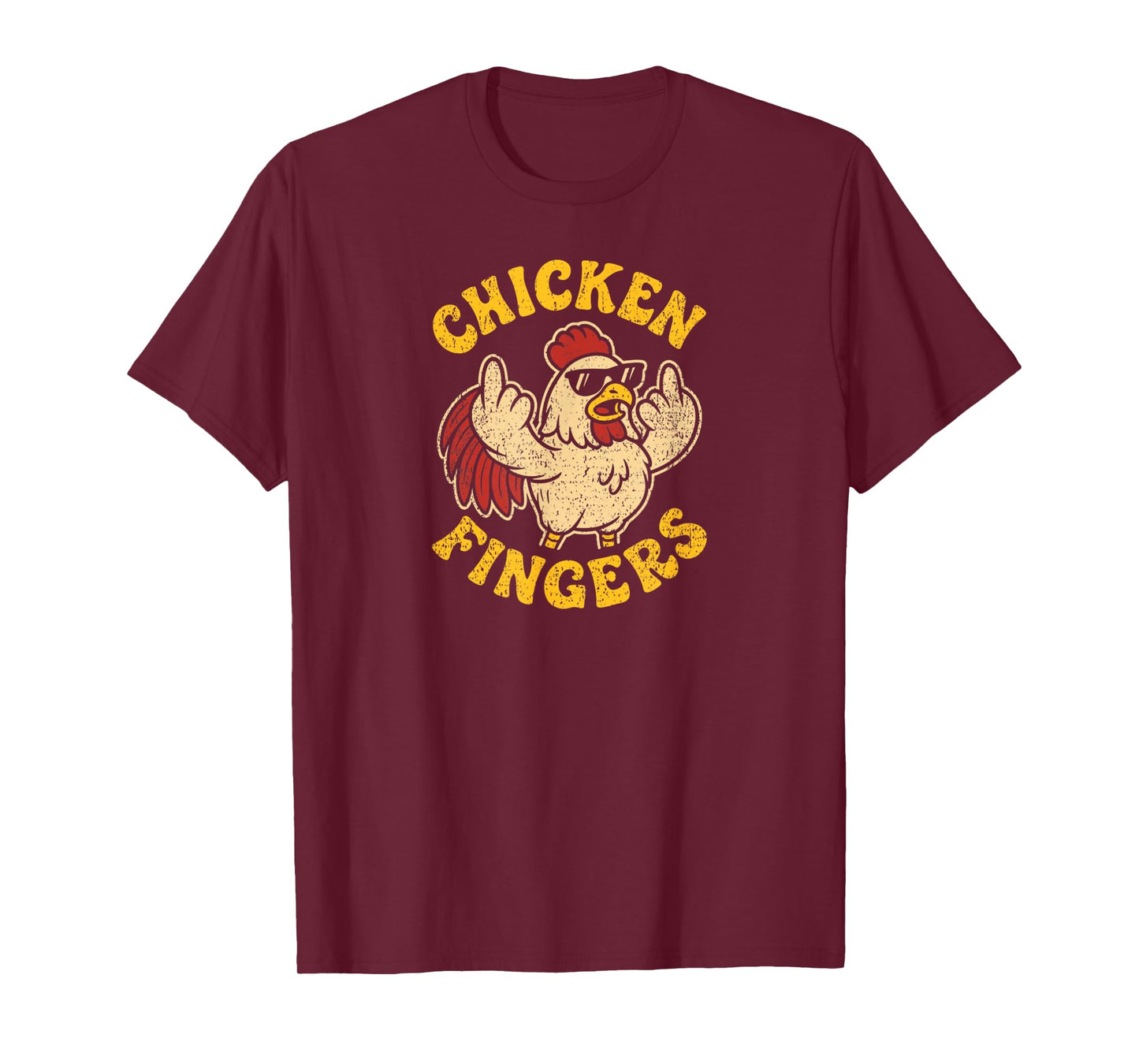 Angry Chicken Flipping Off Middle Fingers Pun Cluck Off Meme T-Shirt