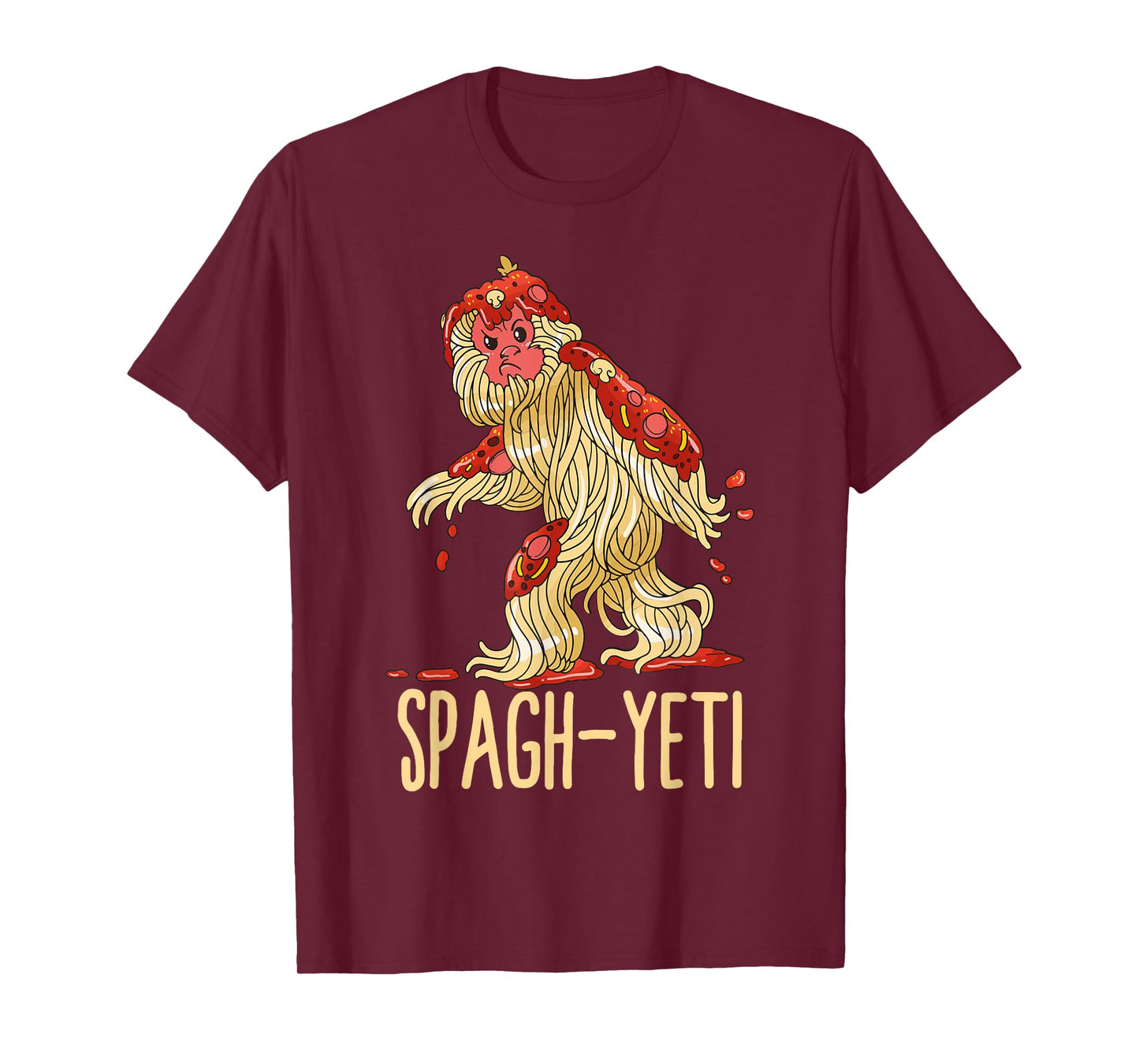Spag-Yeti Spaghetti Spagyeti Funny Ramen Noodle Pasta T-Shirt