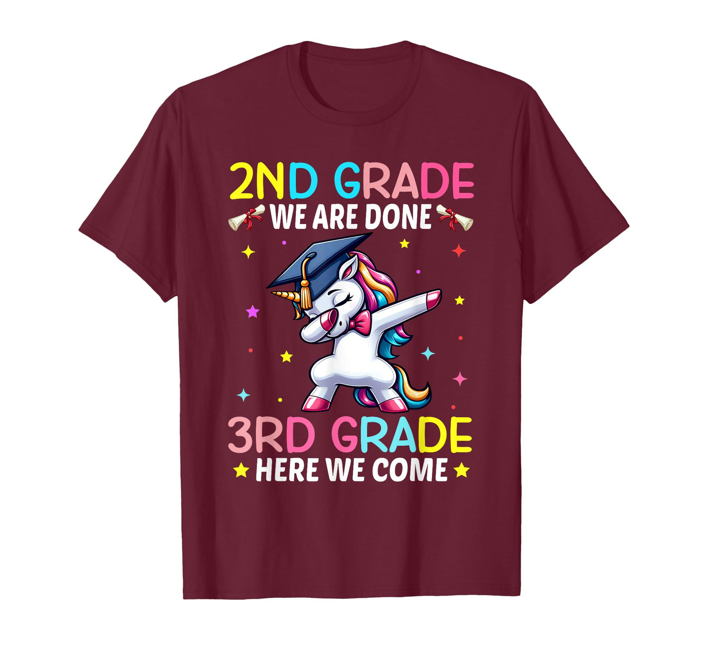 Girls 2nd Grade Graduation Unicorn Outfit Hello 3rd Grade T-Shirt