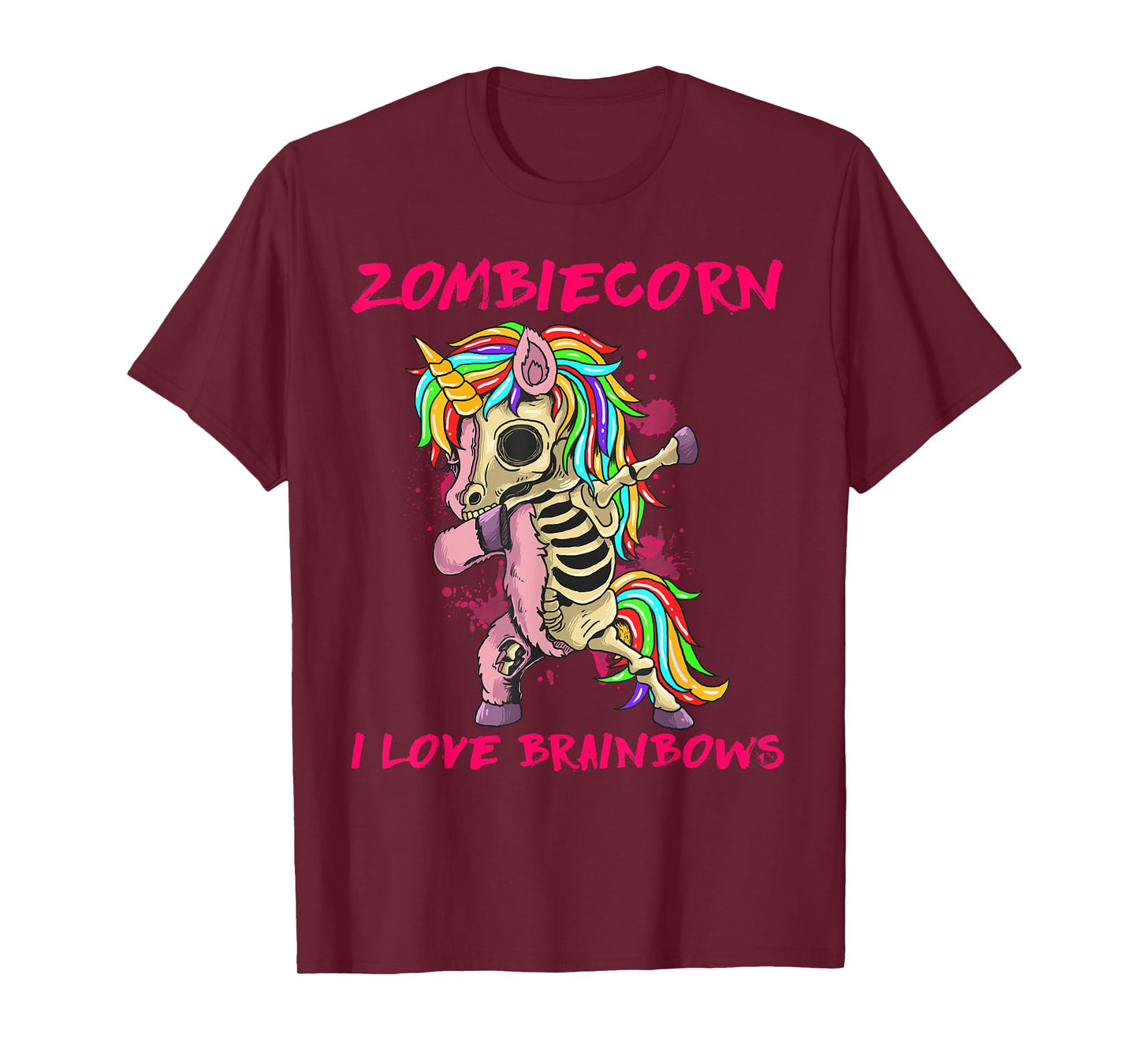 Zombiecorn I Love Brainbows Zombie Halloween Unicorn Lovers T-Shirt