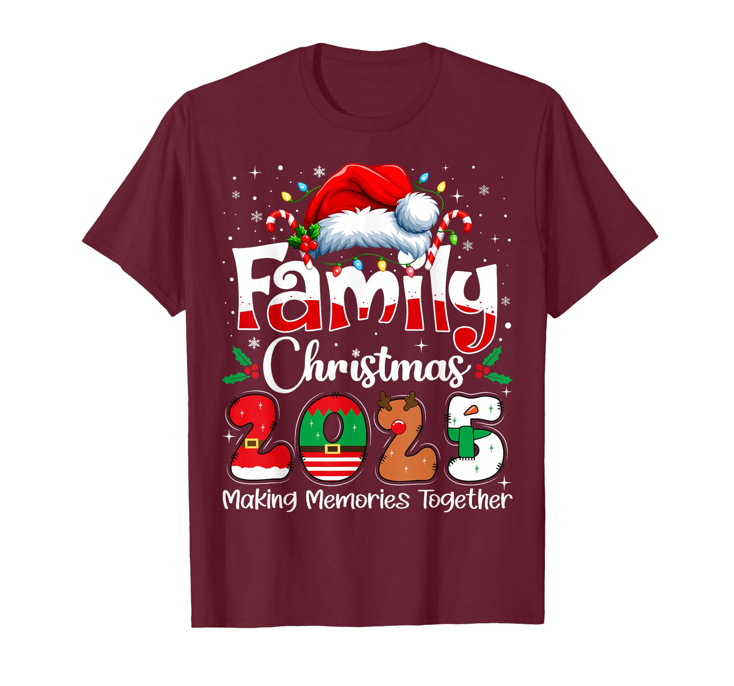 Family Christmas 2025 Matching Outfit Xmas Squad Santa T-Shirt