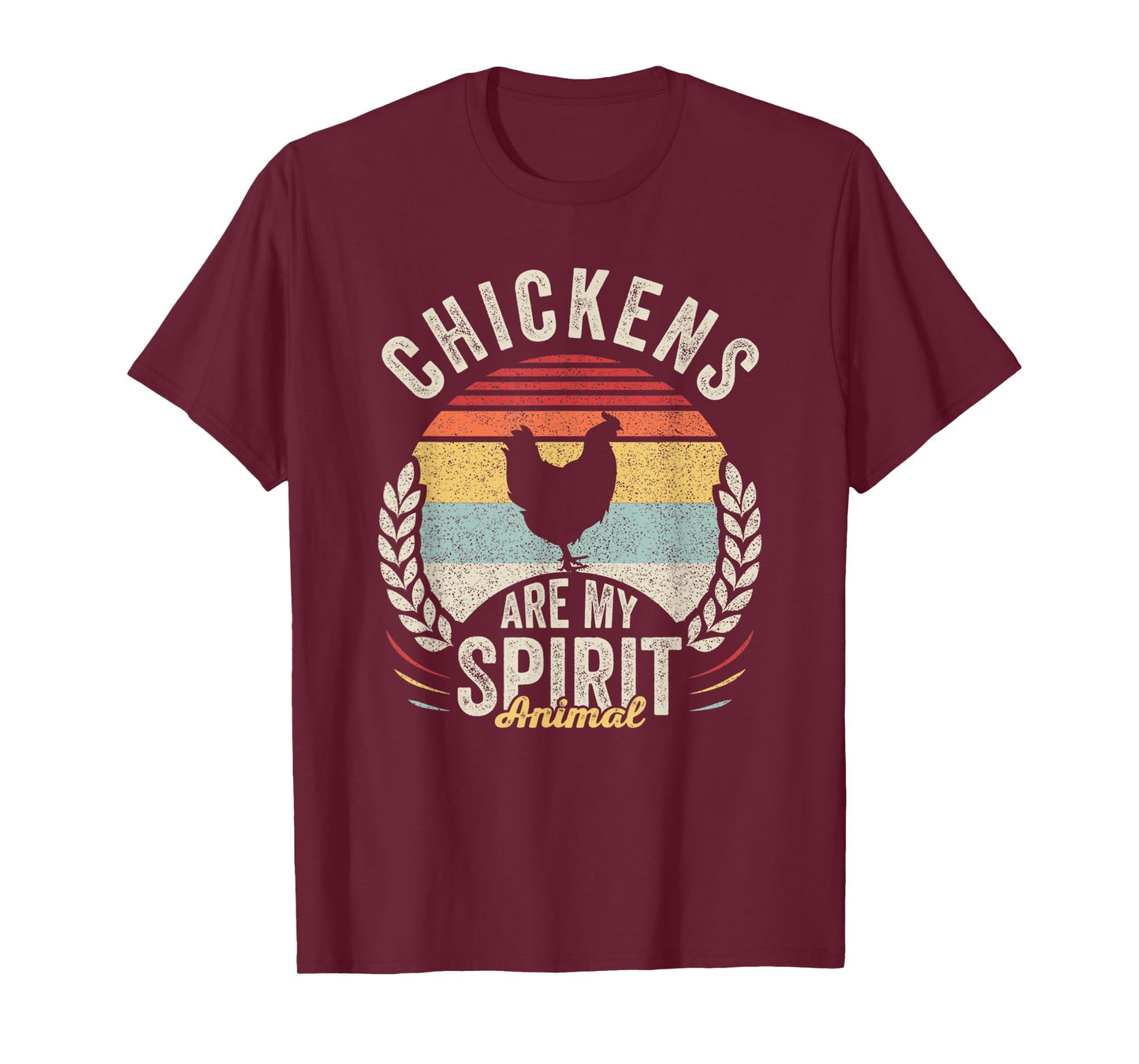 Vintage Retro Chickens Are My Spirit Animal Chicken Lover T-Shirt