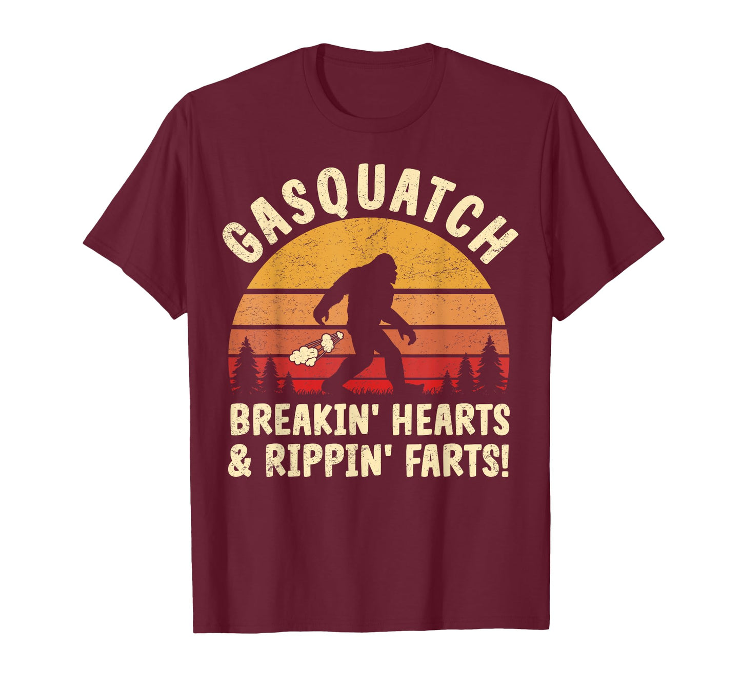 Farting Bigfoot Breaking Hearts And Ripping Farts Sasquatch T-Shirt