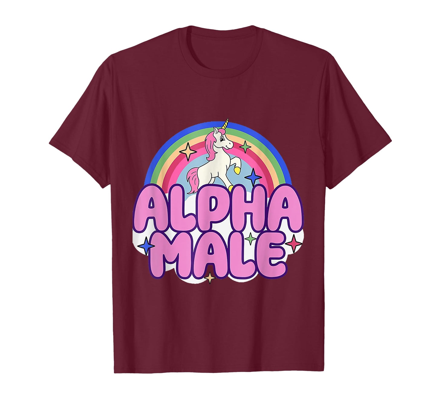 Ironic Alpha Male Unicorn Rainbow For Men Women T-Shirt