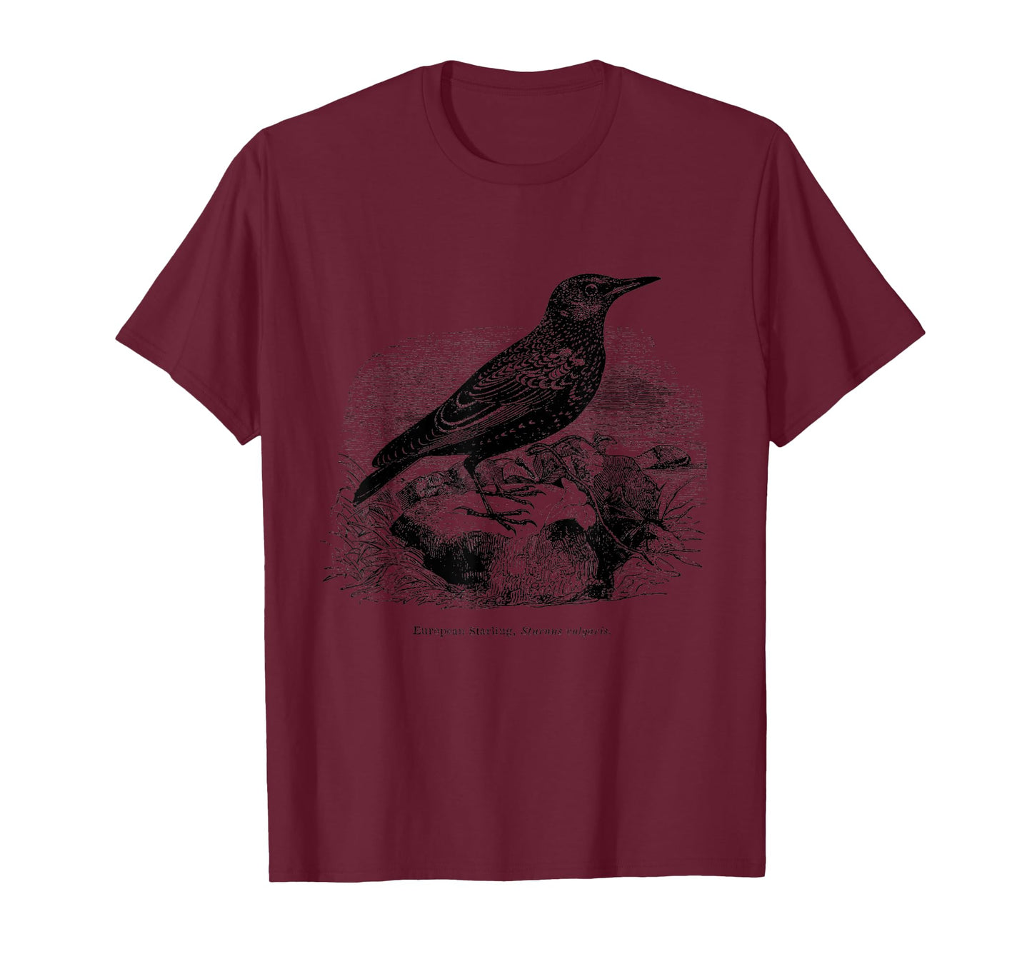 Common European Starling Vintage Bird Art Tee T-shirt T-Shirt