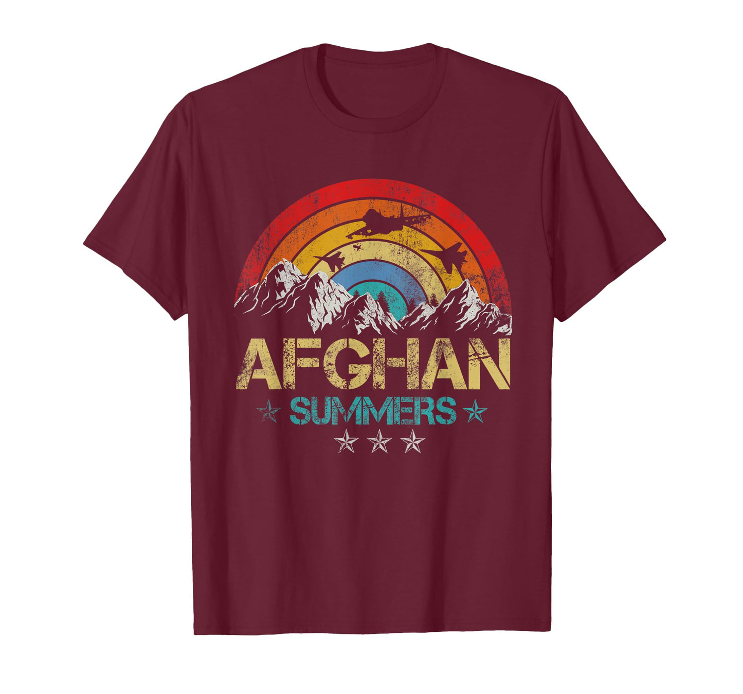 Afghanistan Summer Veteran Fighter Jet Patriotic 4th of July T-Shirt
