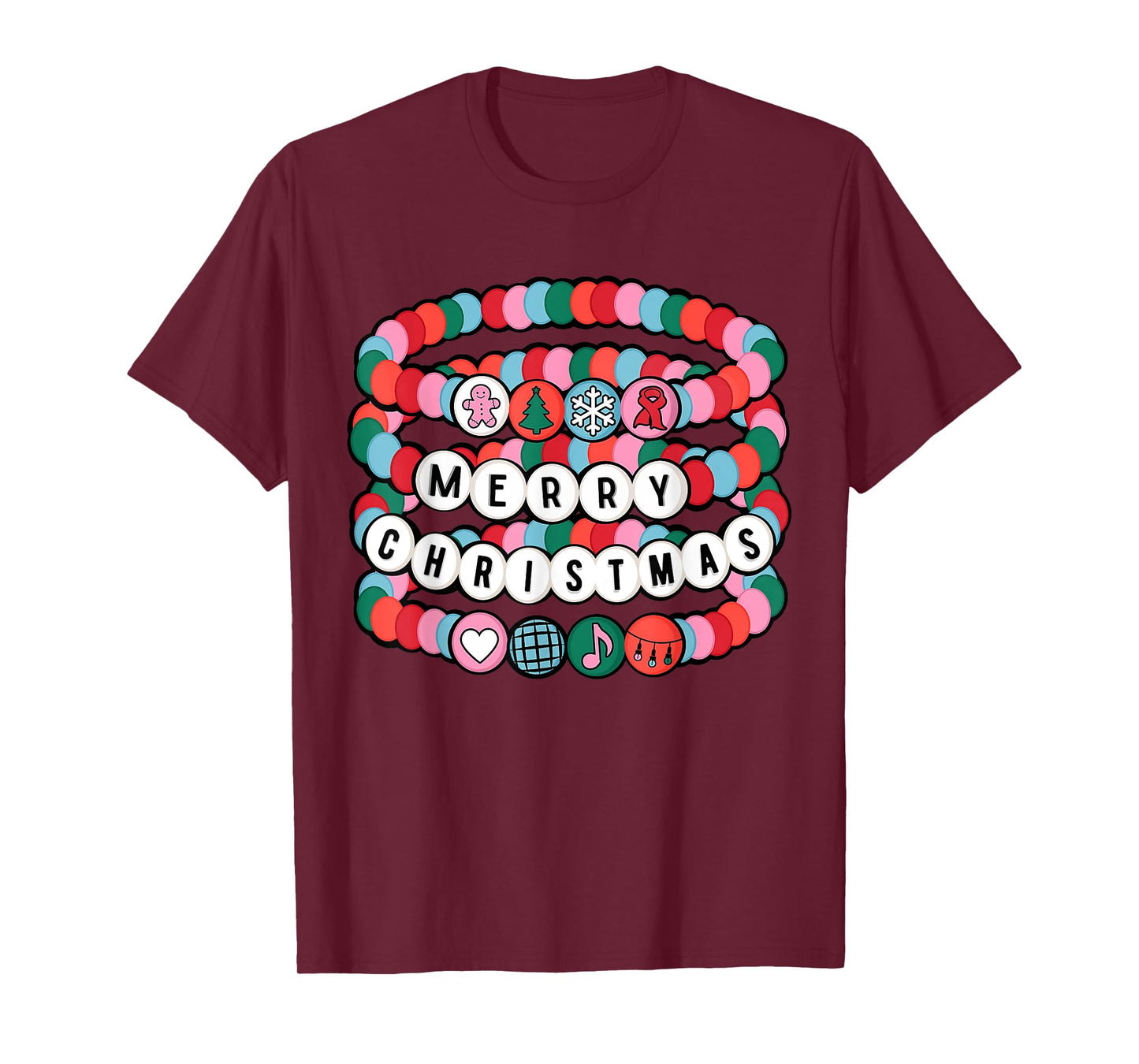 Merry Christmas Friendship Bracelet Friendsmas Bestie Xmas T-Shirt