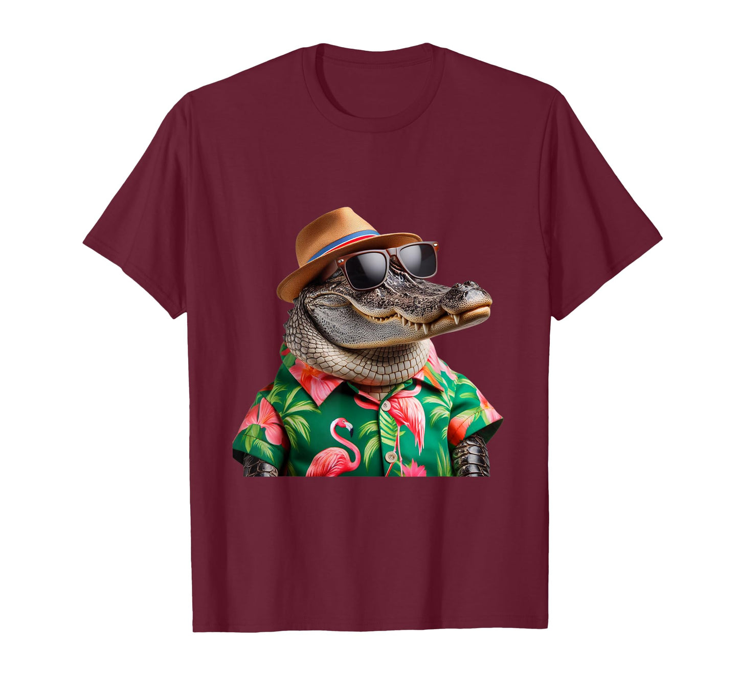 Florida Alligator Hawaiian Shirt Funny Vacation Gator Art T-Shirt