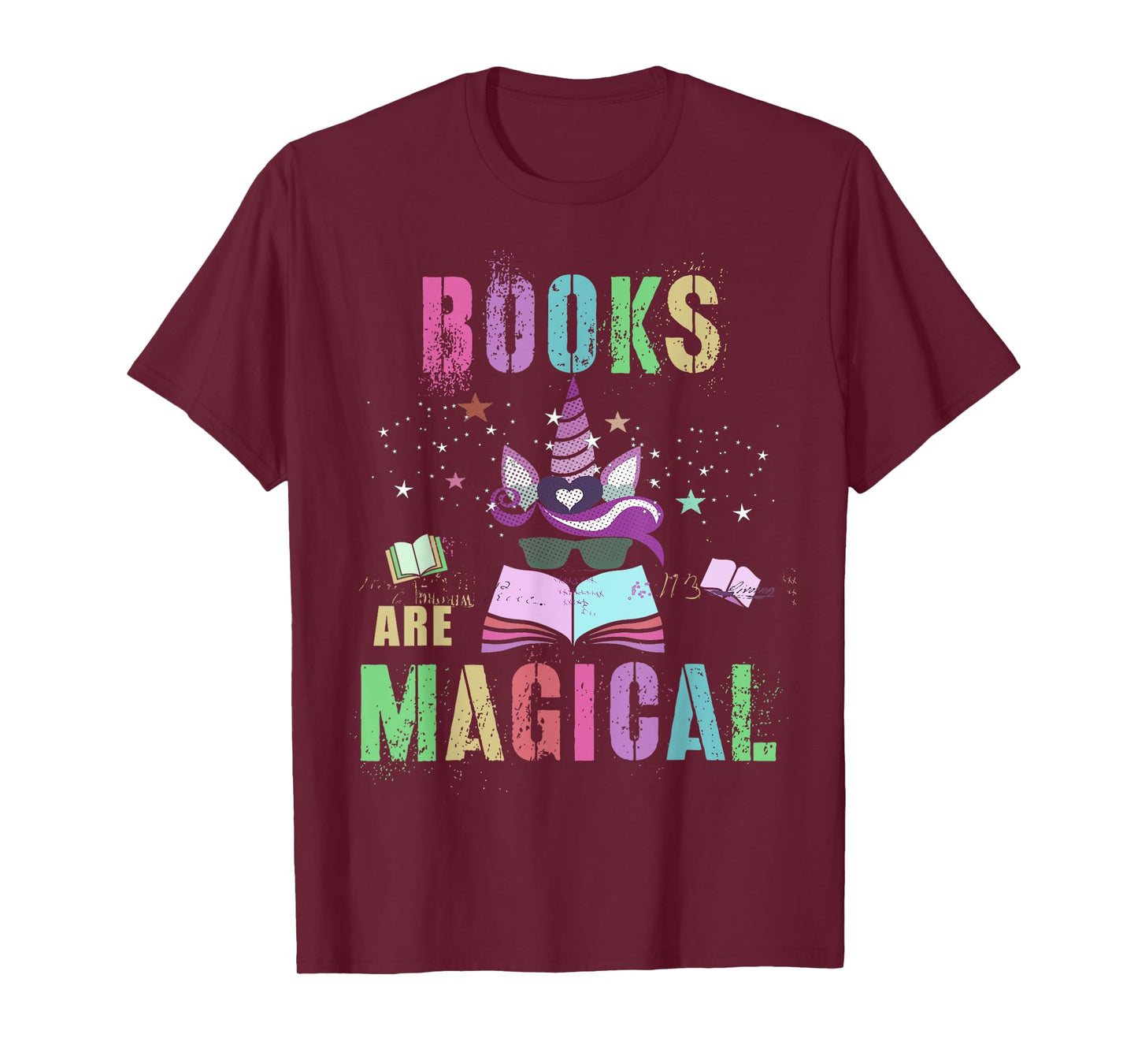Funny BOOKS ARE MAGICAL I'm Unicorn School Library Squad T-Shirt