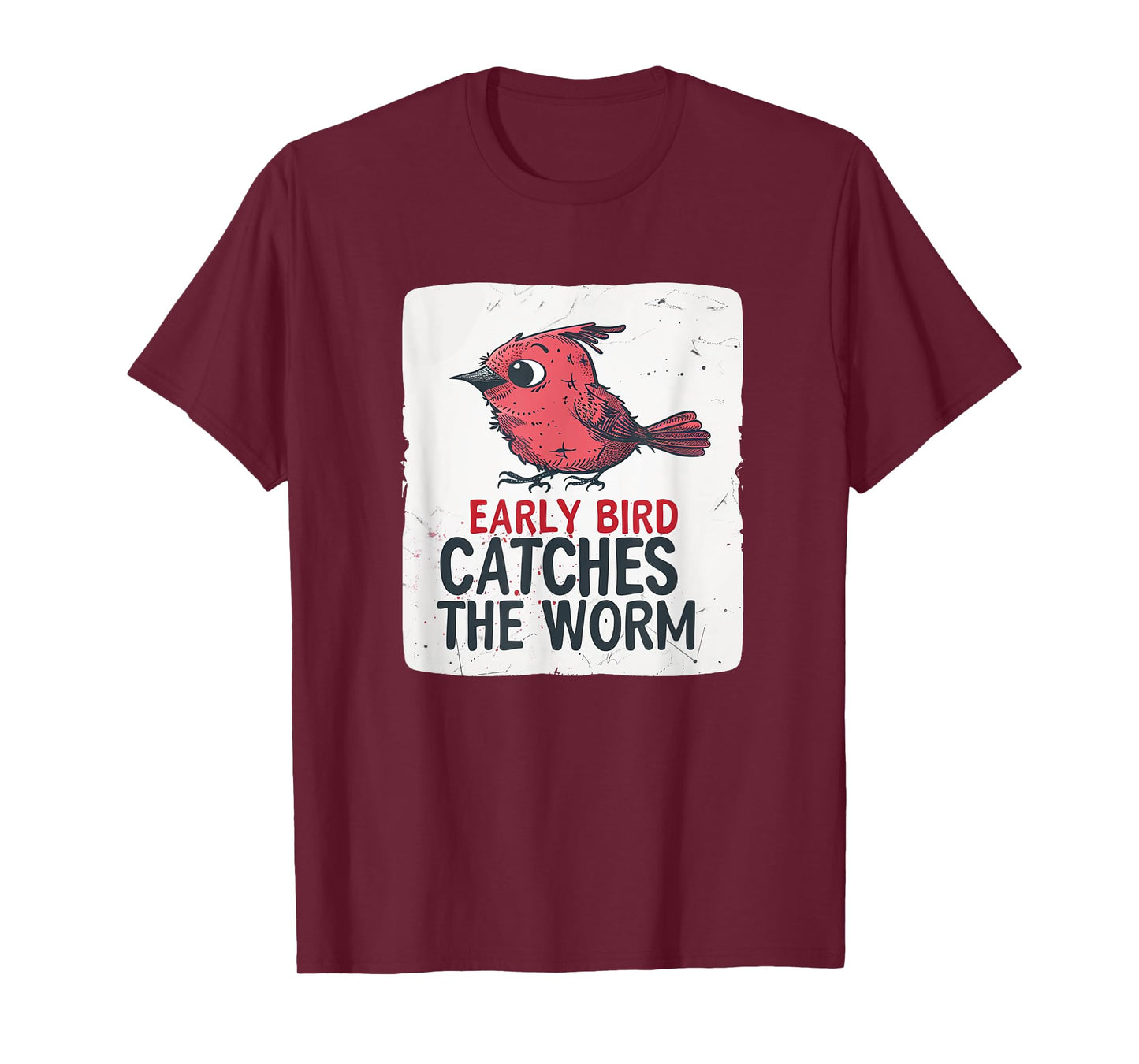 Funny Red Early Bird Costume for Worm Idiom Speech Lovers T-Shirt