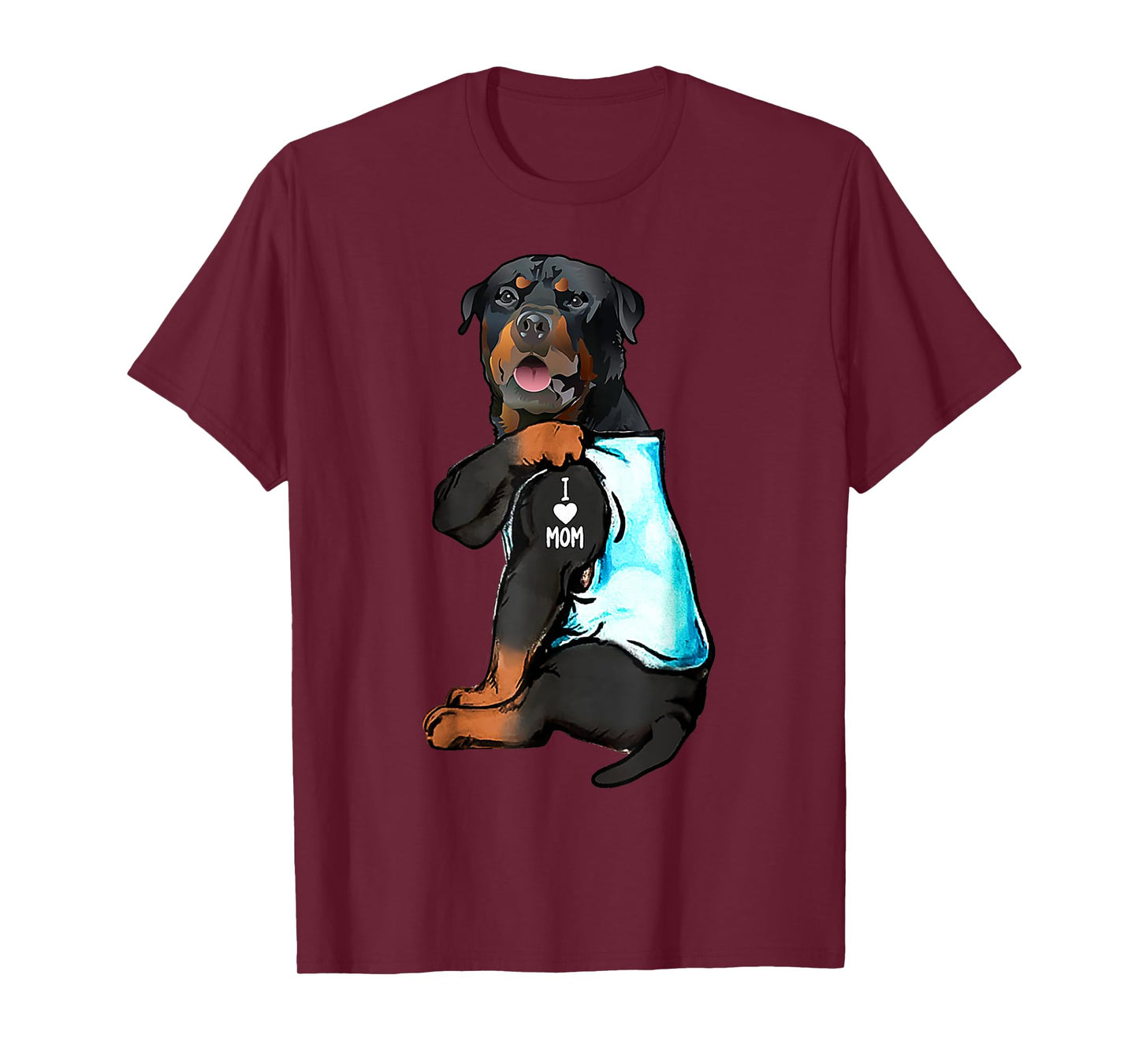 Rottweiler I Love Mom Tattoo T-Shirt