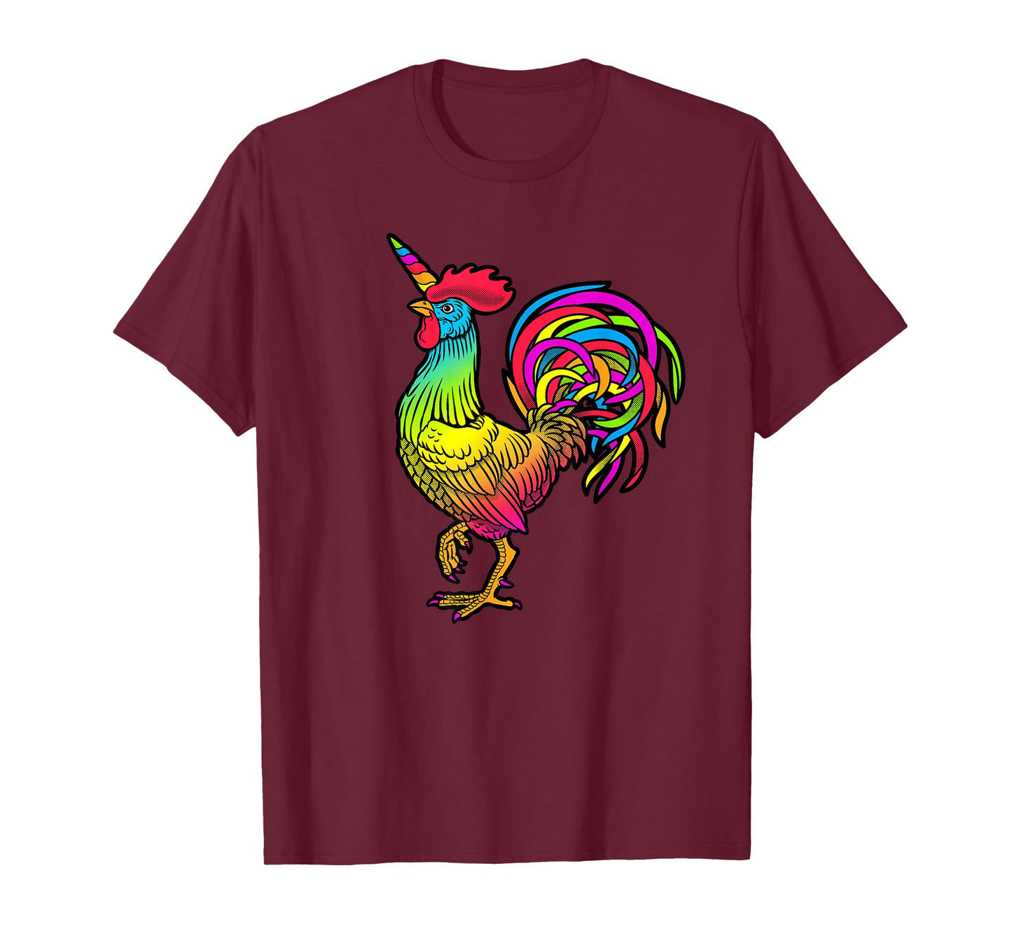 Chicken Unicorn Rainbow Rooster Graphic T-Shirt T-Shirt
