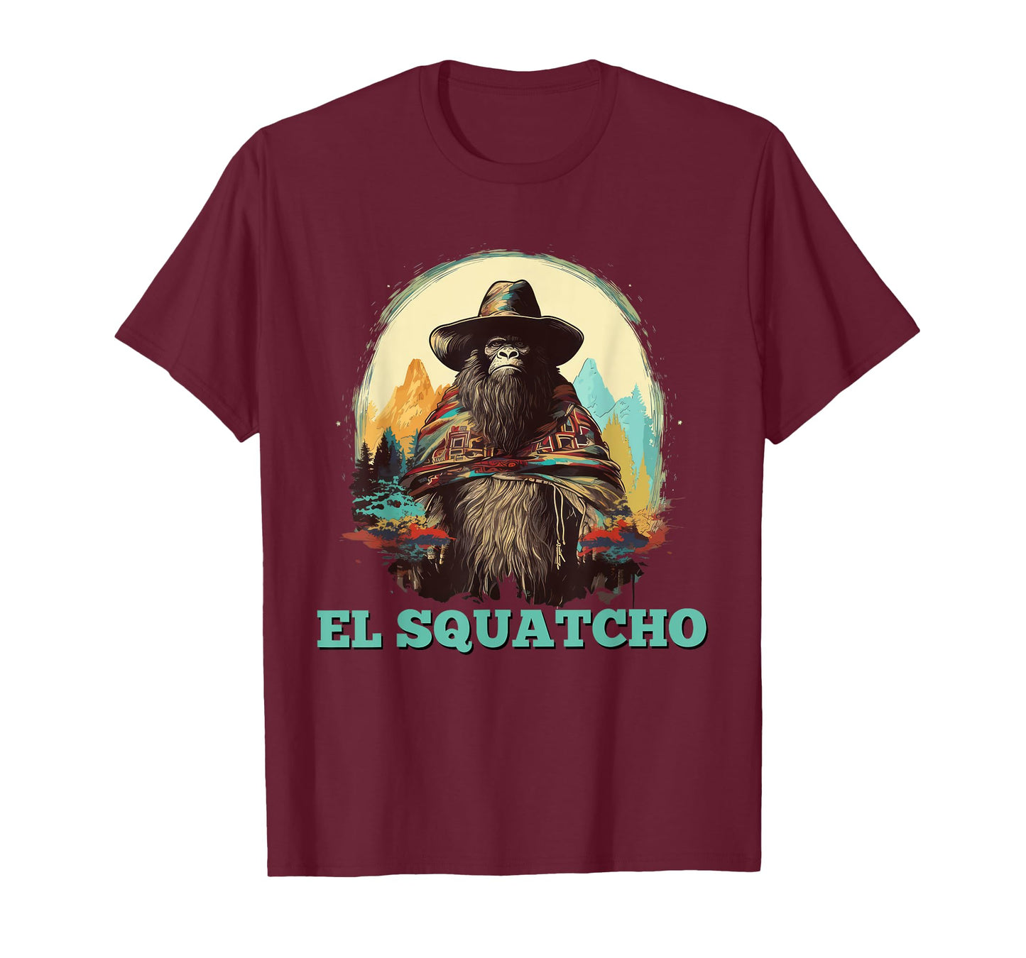 El Squatcho Vintage Bigfoot Western Mexican Sasquatch Funny T-Shirt