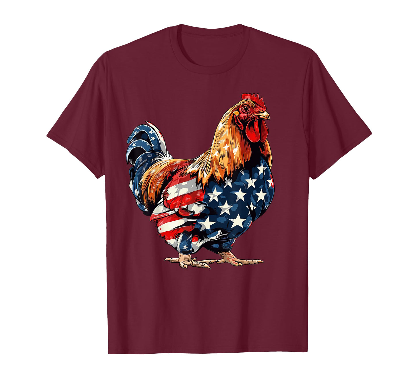 Chicken American Flag 4th of July Chicken Gifts for Men Kids T-Shirt
