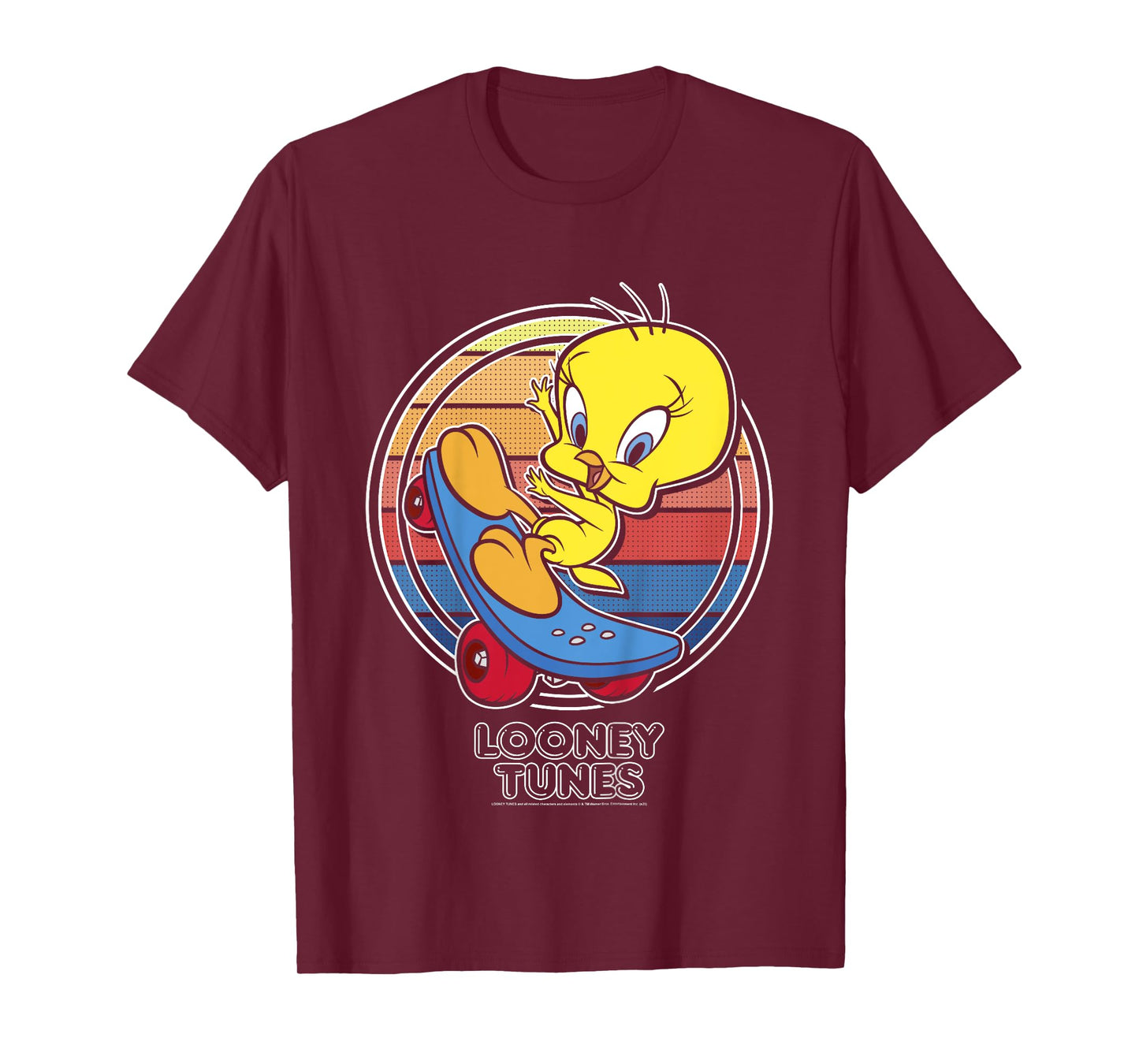 Kids Looney Tunes Tweety Bird Skate Portrait T-Shirt