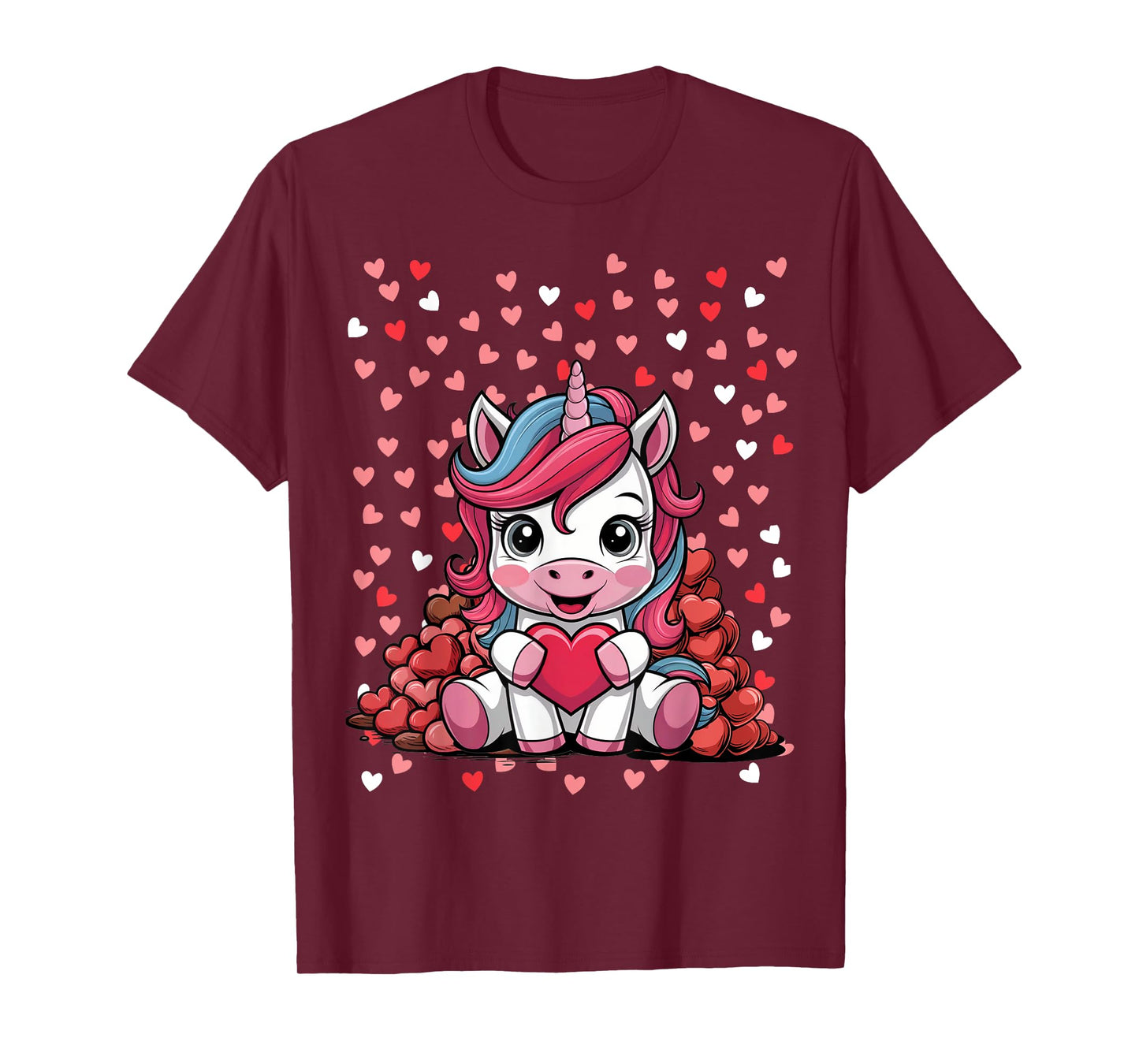 Valentines Outfit Idea For Kids Unicorn Themed Valentines T-Shirt