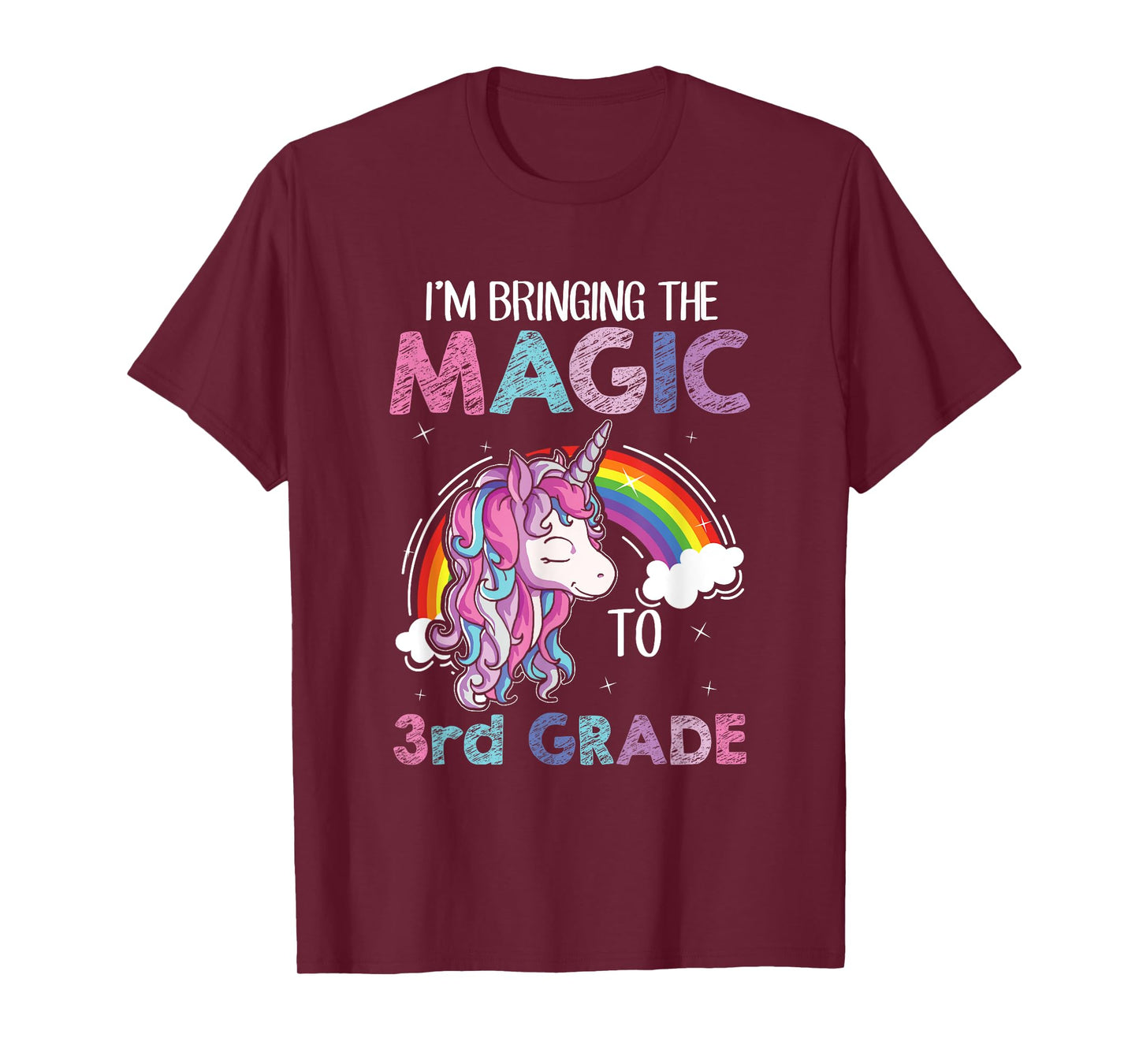 Unicorn 3rd Grade Girls Back to School Shirt Teacher Outfit T-Shirt