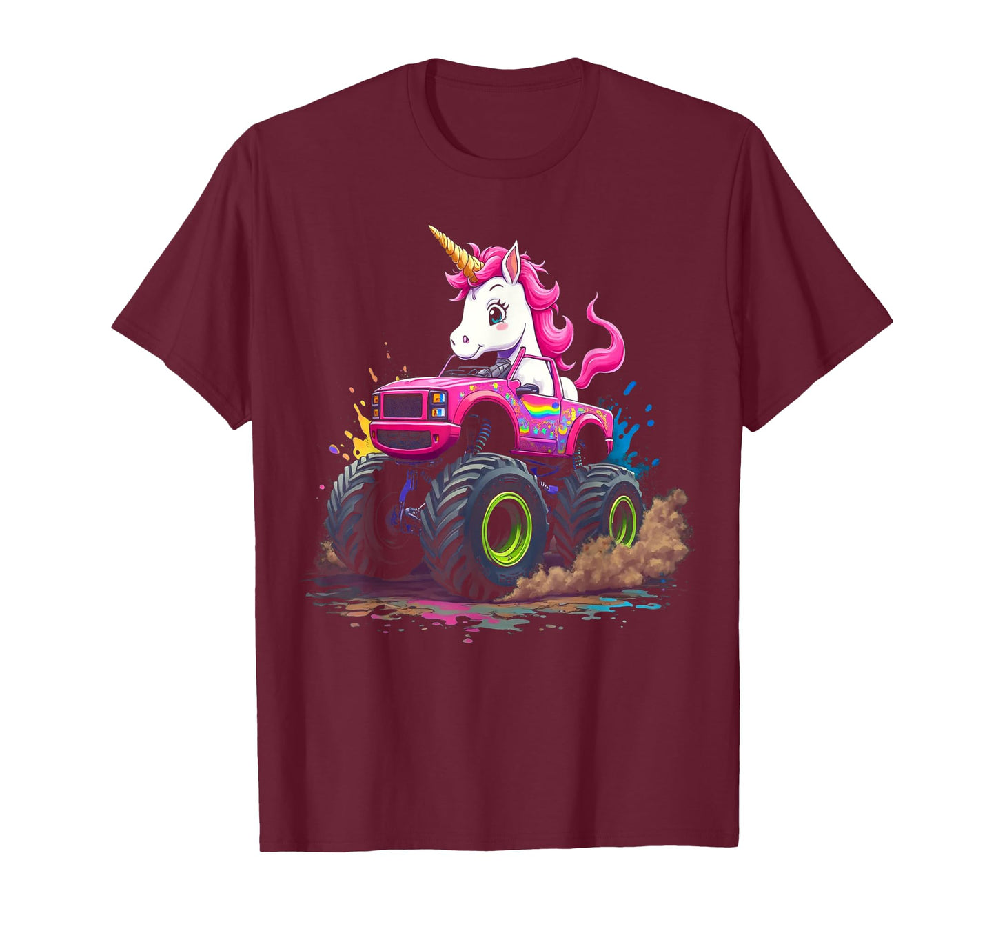Monster Truck Unicorn Birthday Party Monster Truck Girl T-Shirt