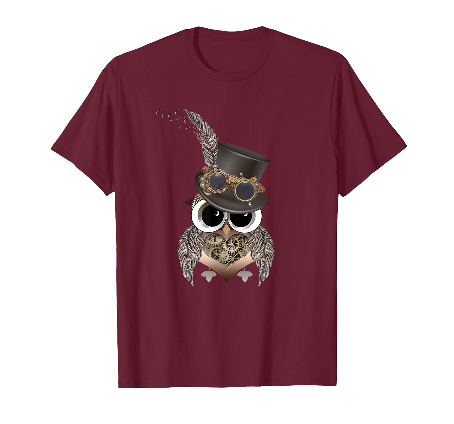 Steampunk Owl T-Shirt. For Owl Lovers and Steampunks.