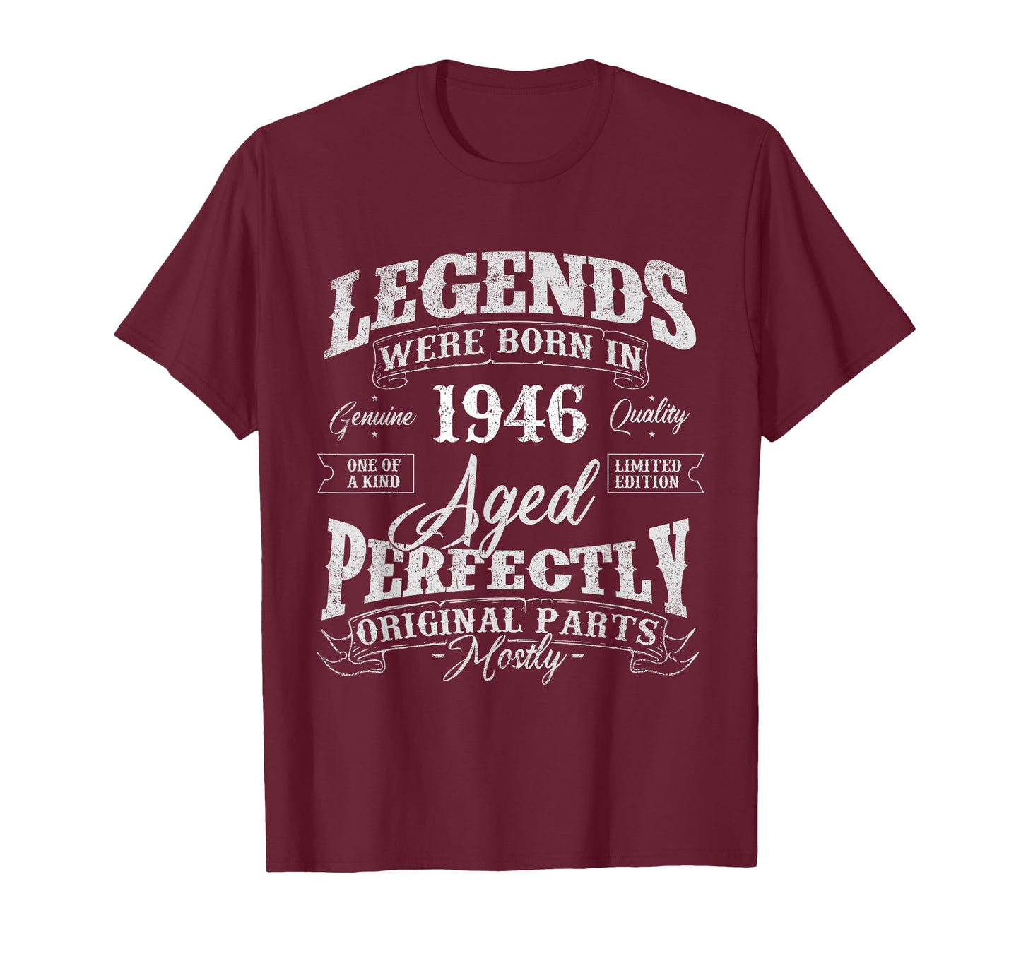 Legends Were Born In 1946 Year Of Birth Birthday T-Shirt