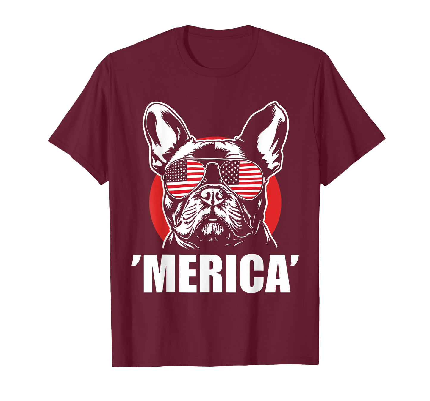 American Flag Merica French Bulldog 4th Of July kids women T-Shirt